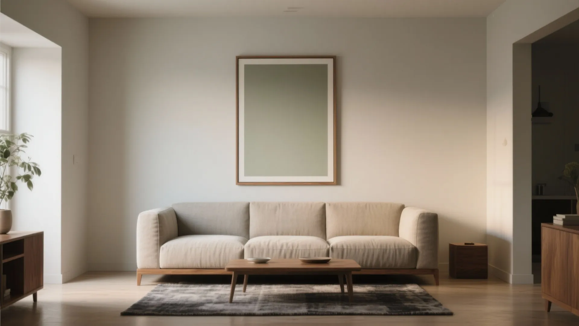 Large-Scale Statement Art Above the Sofa