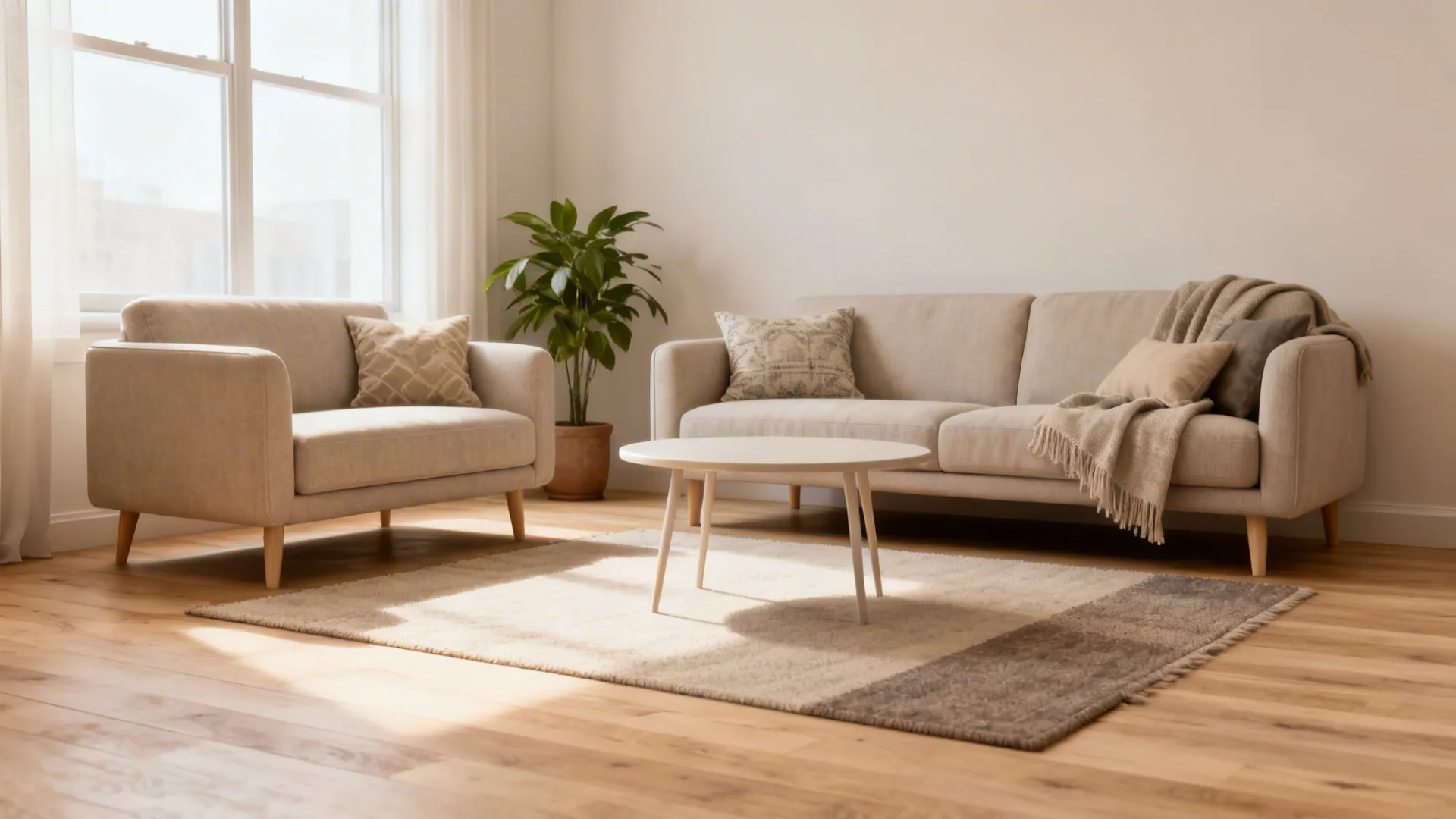 5 Living Room Ideas with Sofa and Loveseat: Small living room? Here are five clever layouts and styling tips for a sofa and loveseat setup