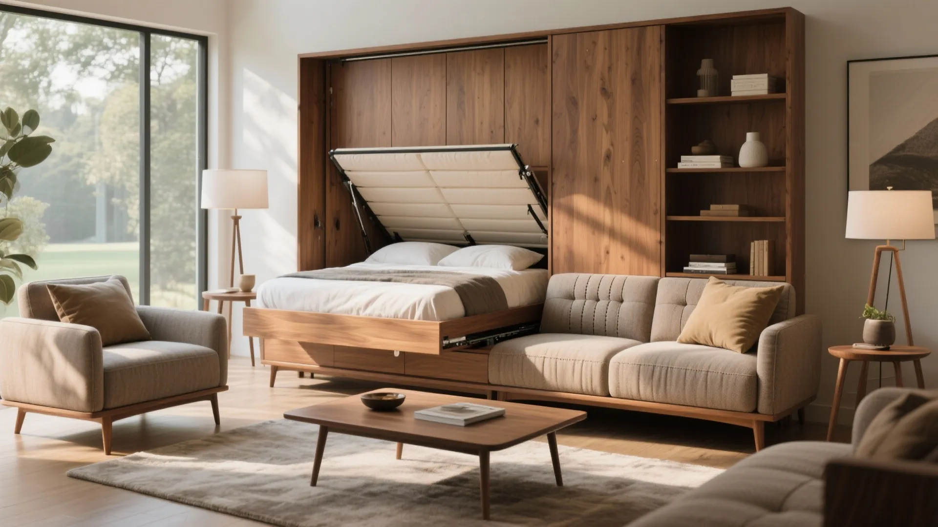 2. Sofa-Murphy combo for living rooms