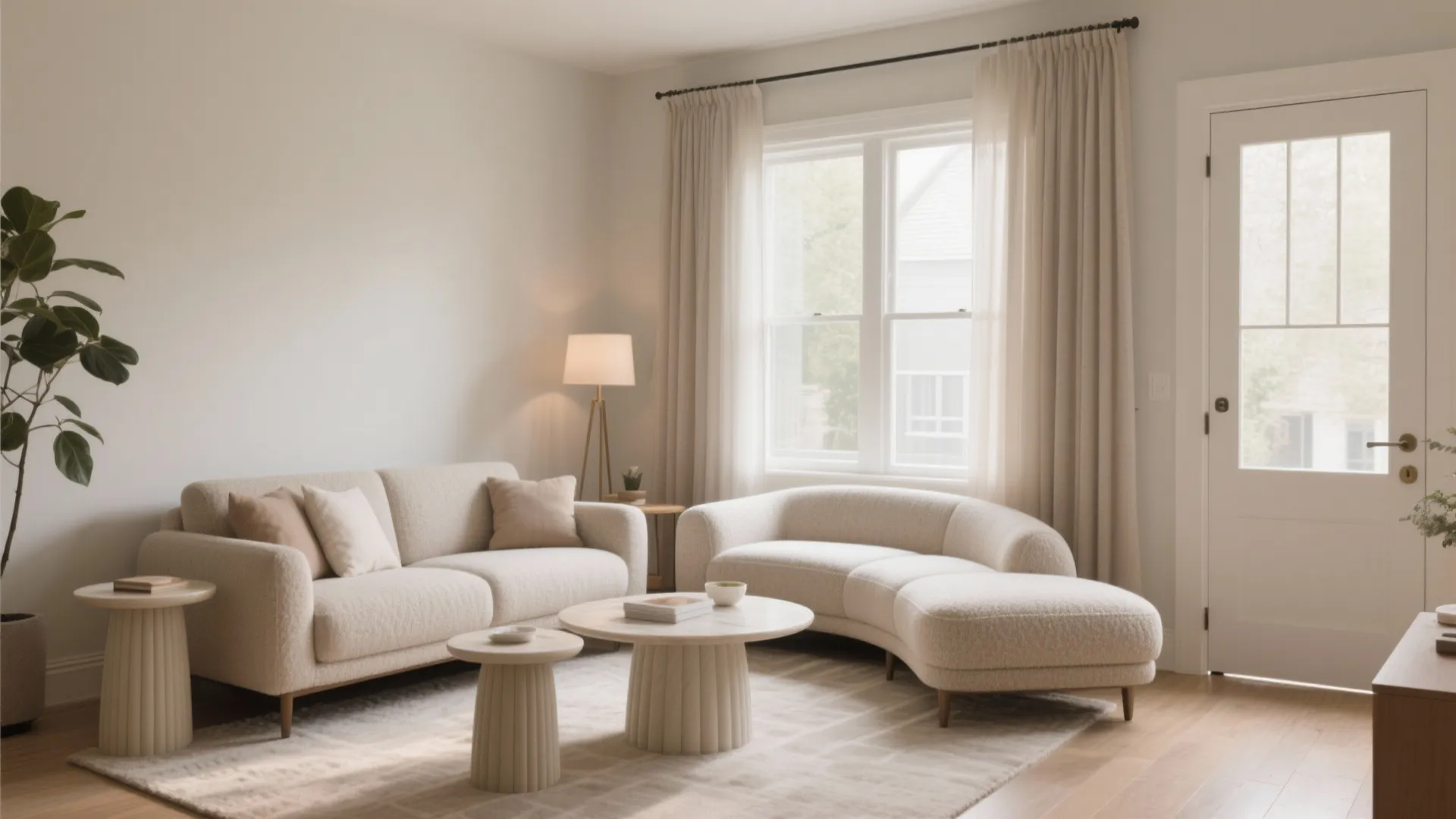 5) One Compact Sofa + One Chaise-Style Settee