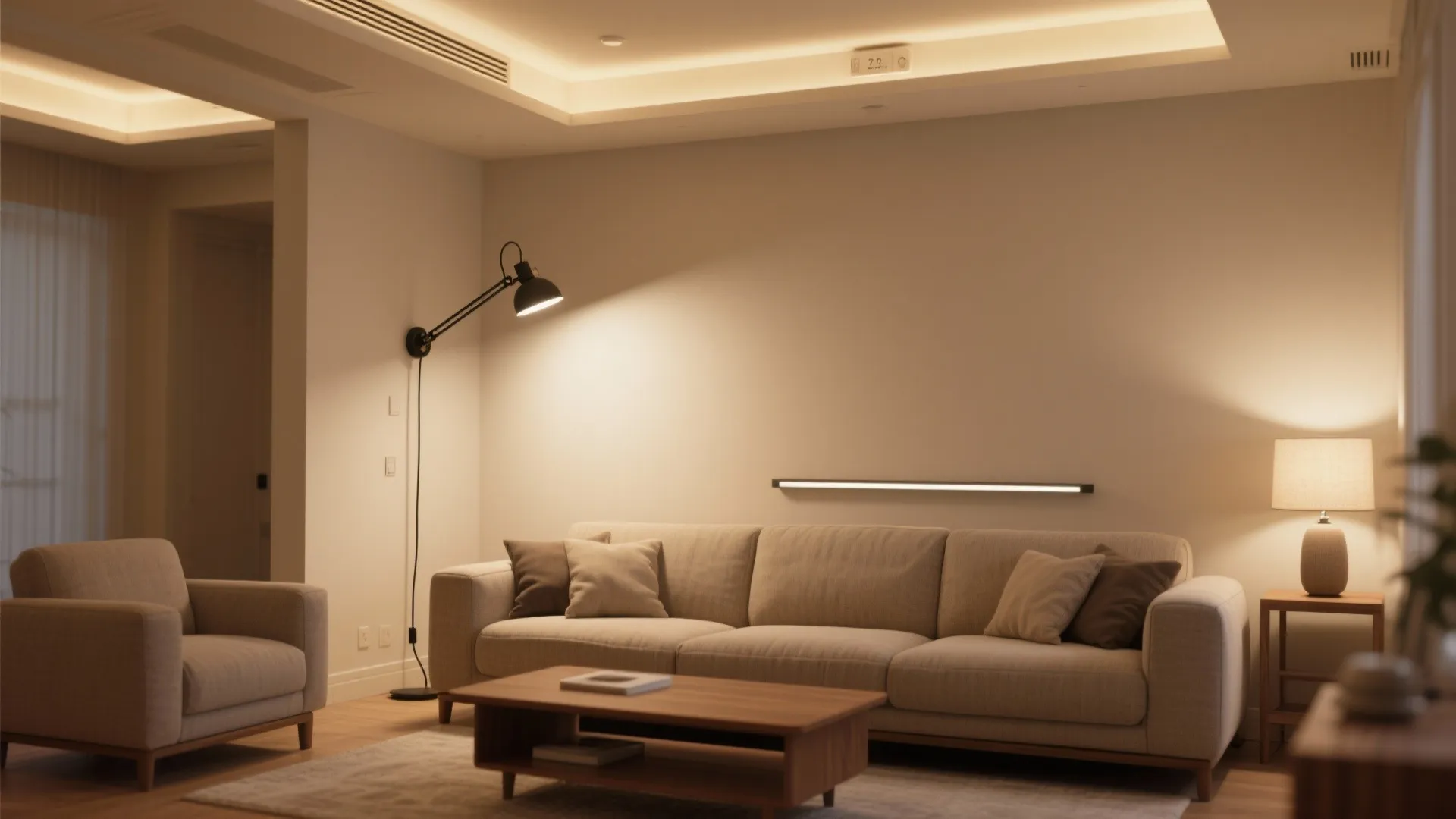 Over-the-sofa reading arm