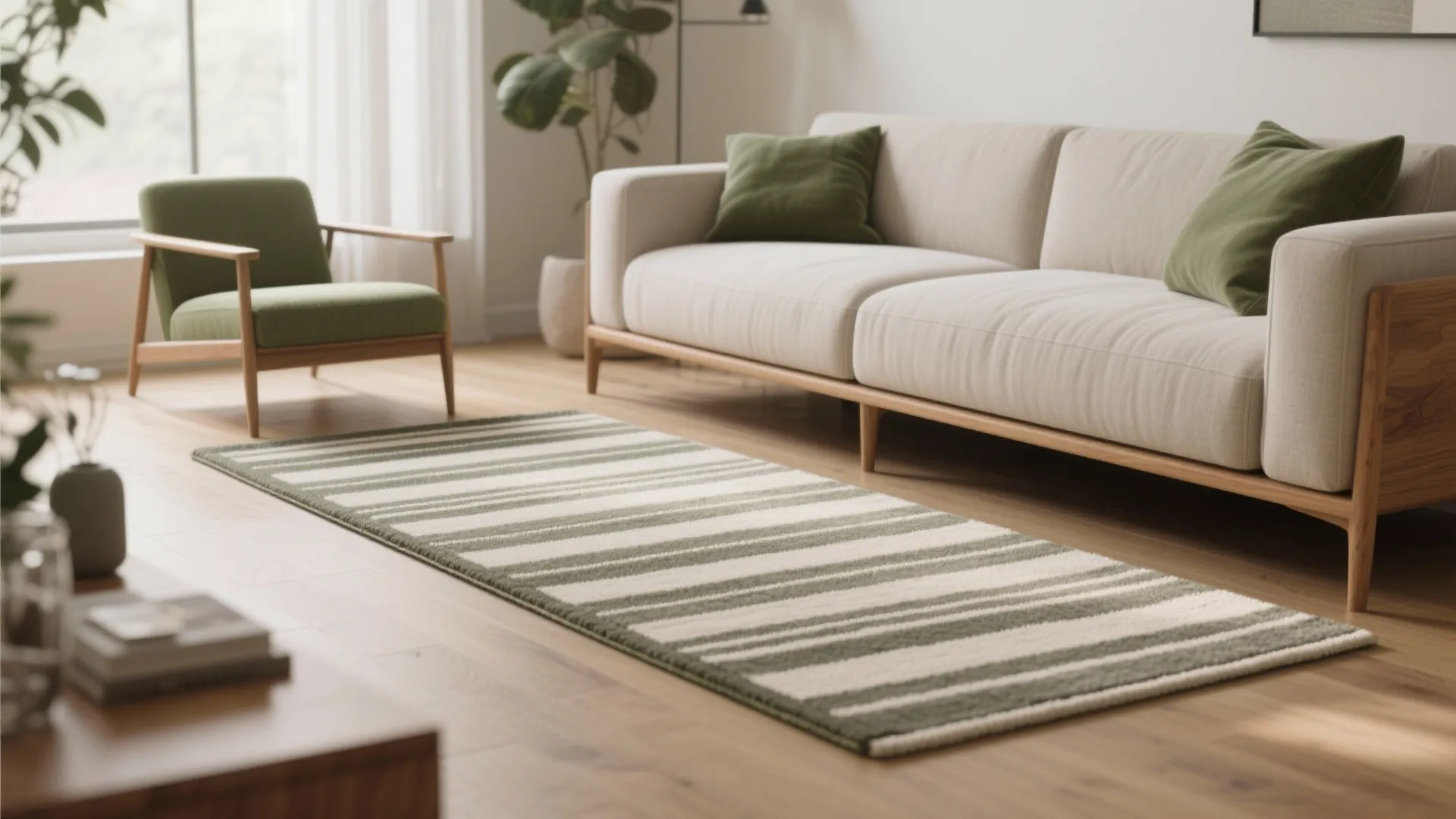 Frame the Sofa with a Small Runner