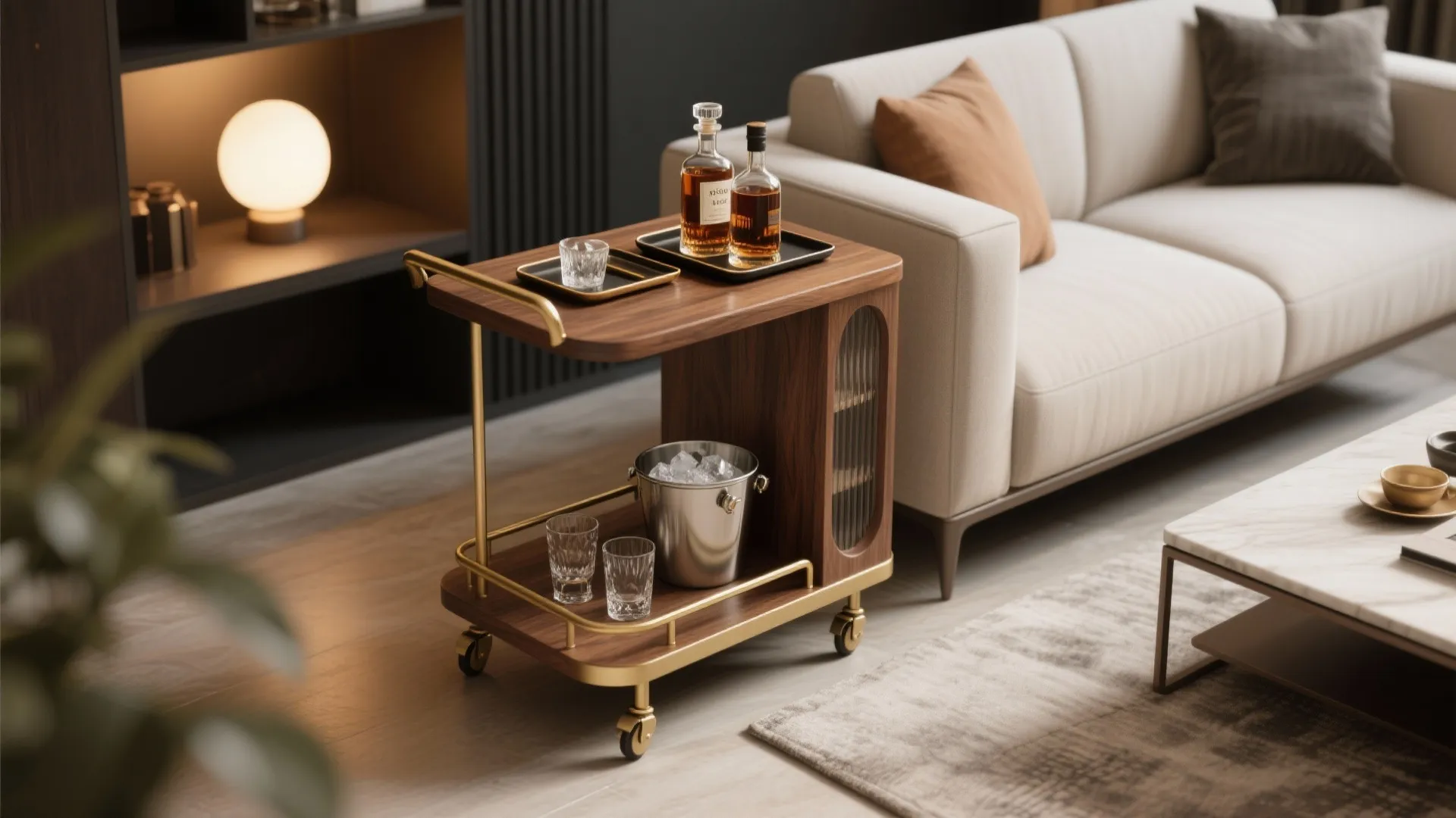 5. Sofa-side Cart Bar