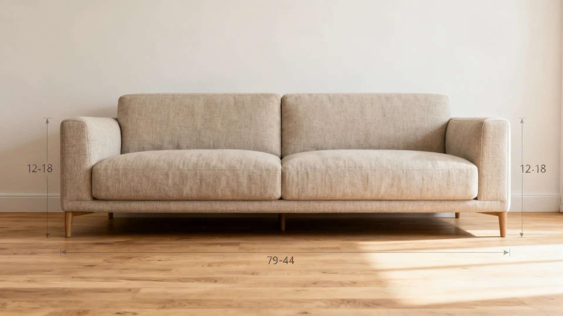 1. Match sofa length to sight lines