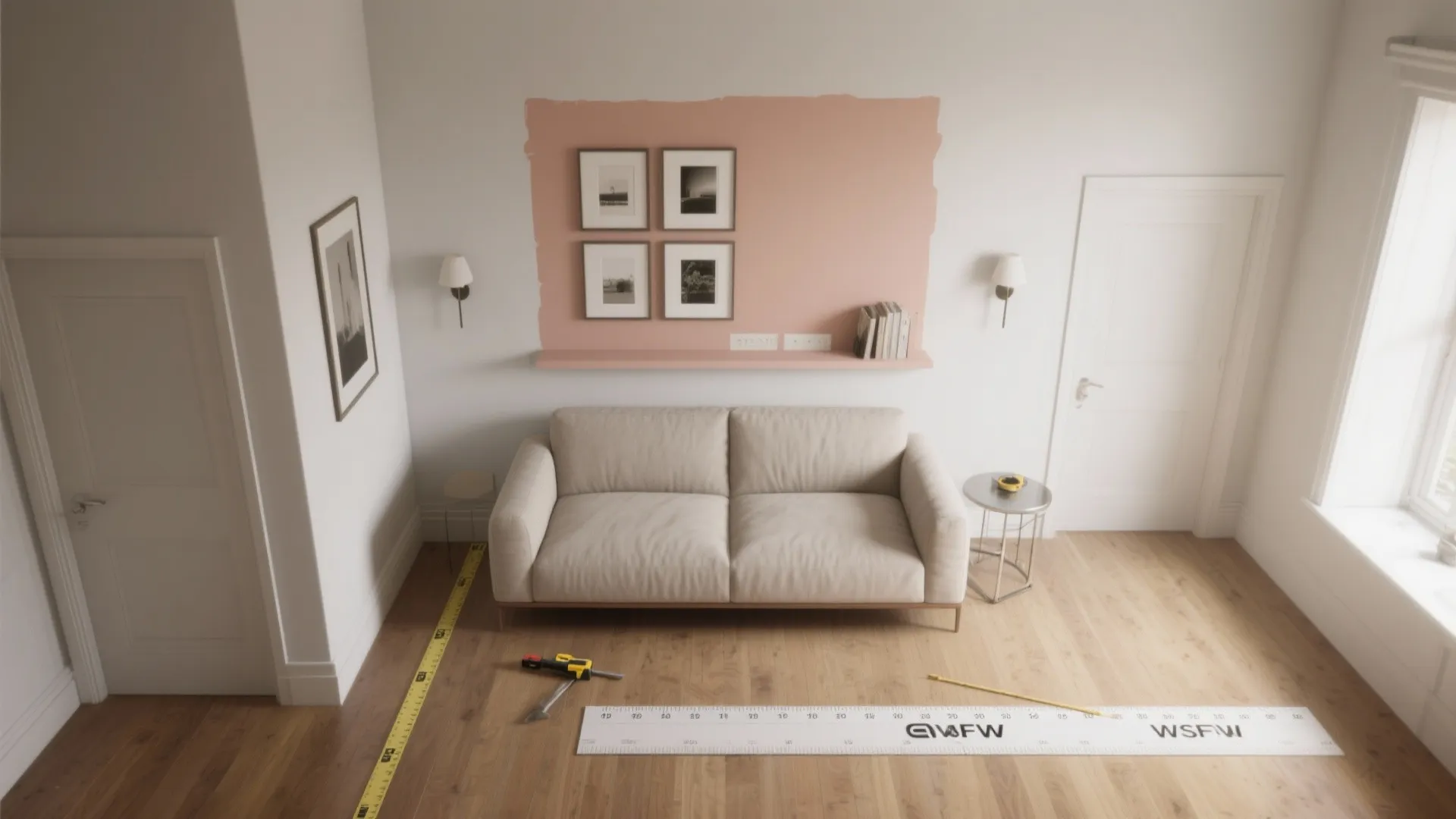 8) What’s the most budget-friendly update for a sofa wall?