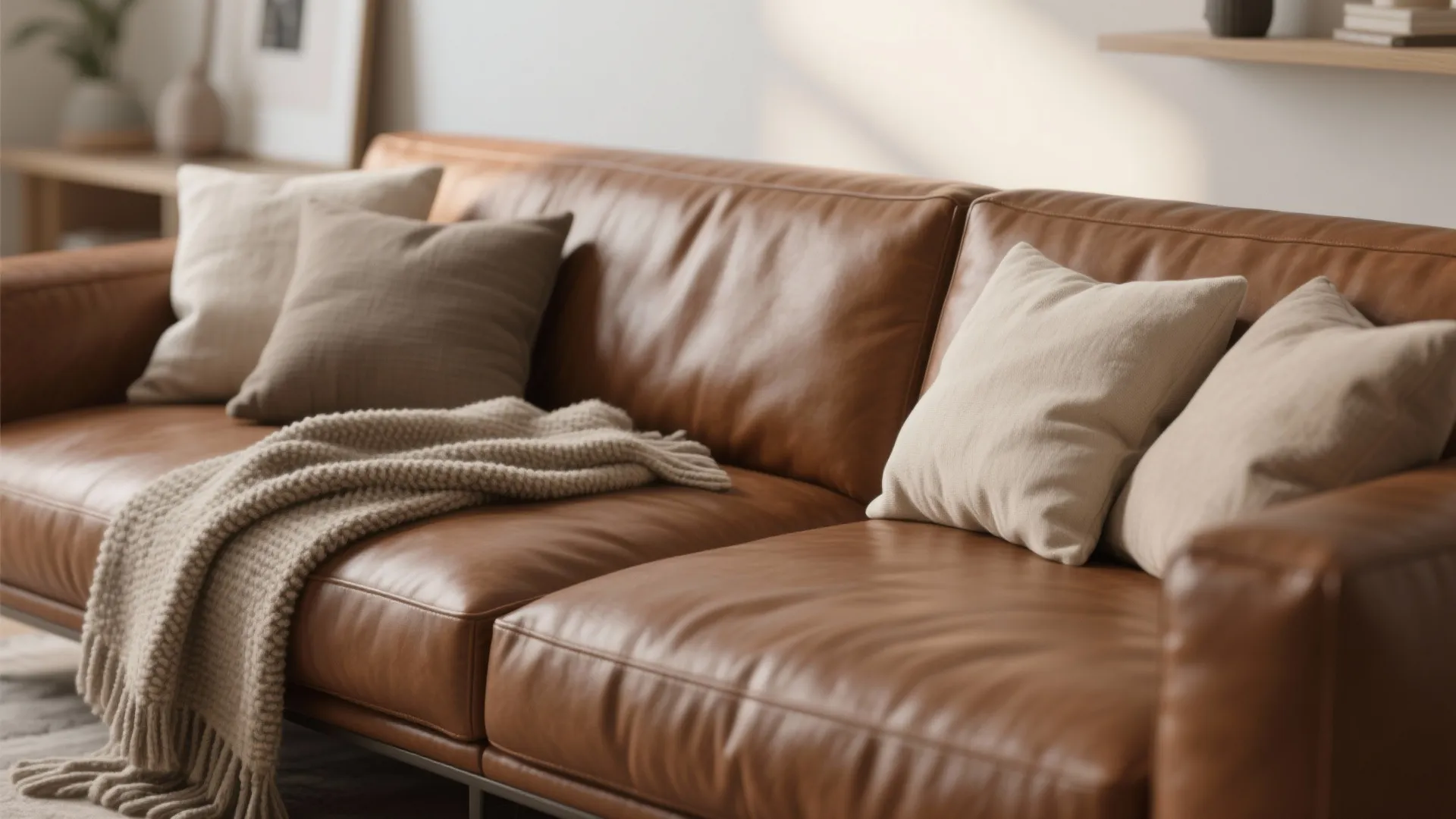 1. Minimalist Accents with Warm Textures