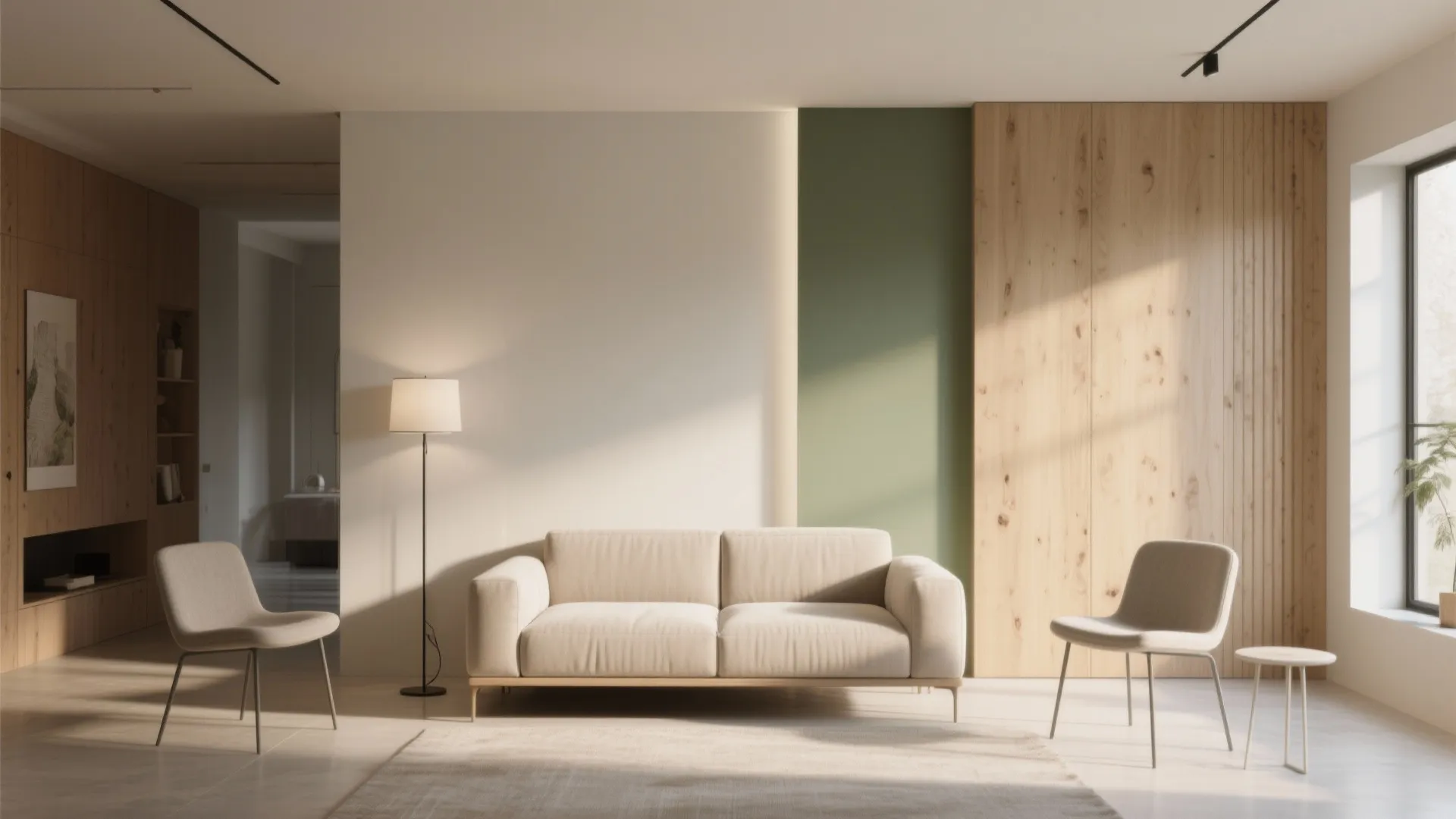 2. Float the sofa away from the wall to carve zones