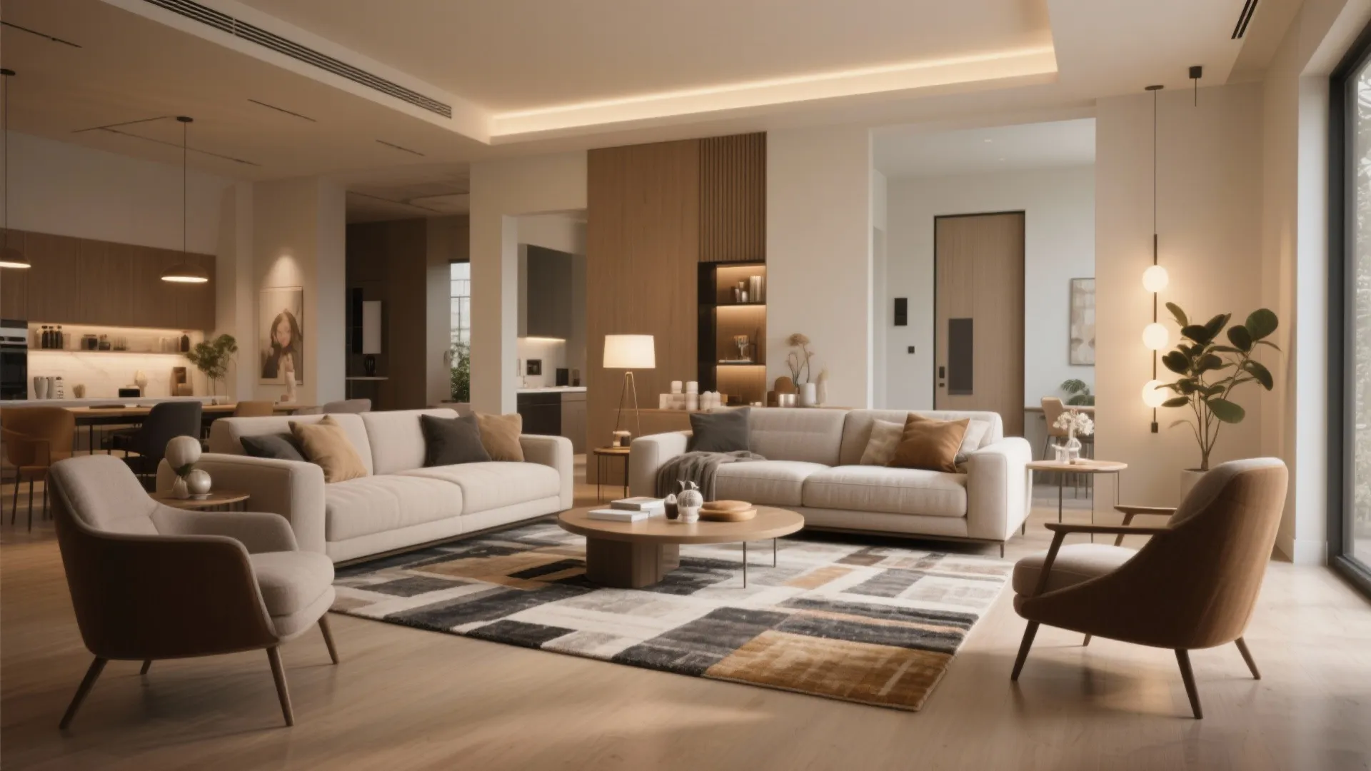 6. Two-Sofa Plus Accent Chairs