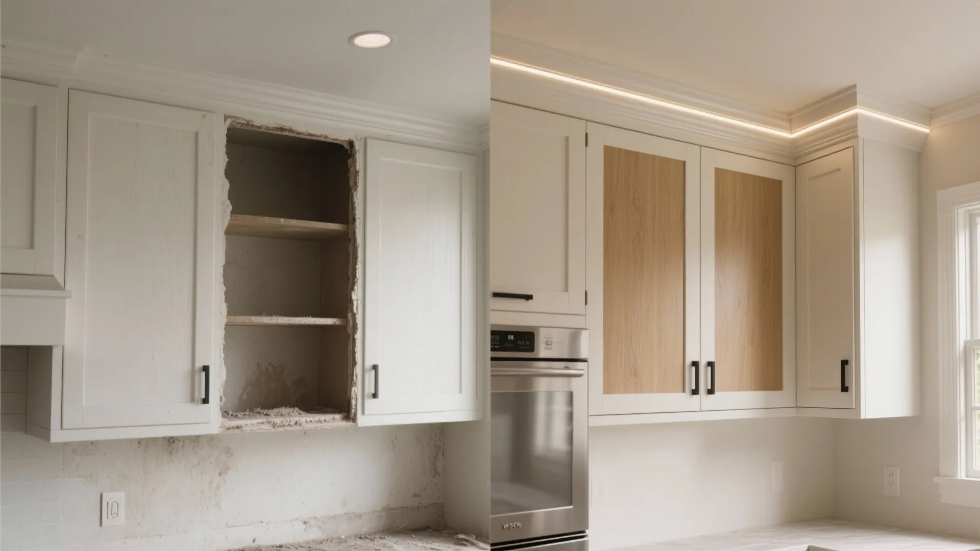 Idea 1: Close the gap with trim or a faux soffit