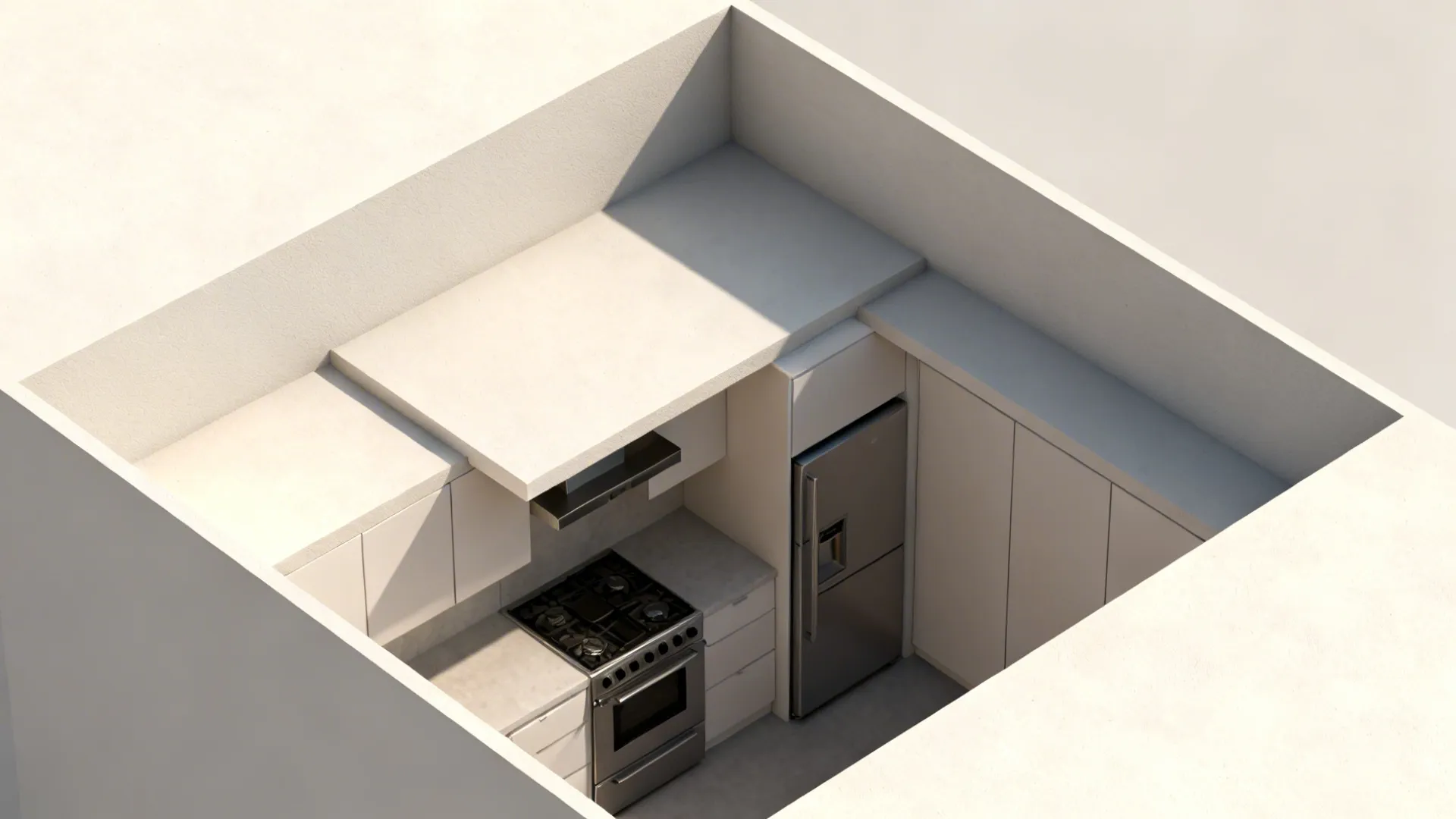 Segmented soffit zones for appliances