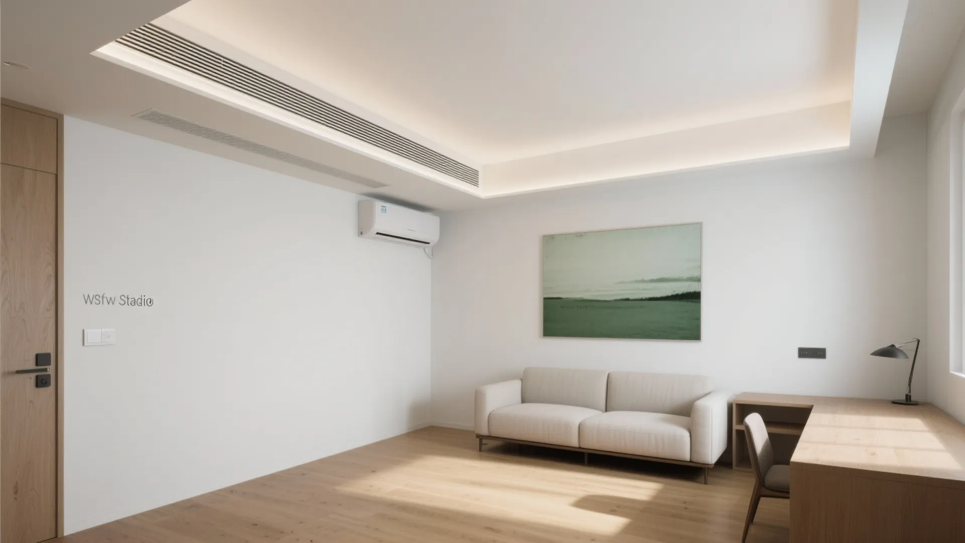 Slim-Duct Concealment in a Shallow Soffit