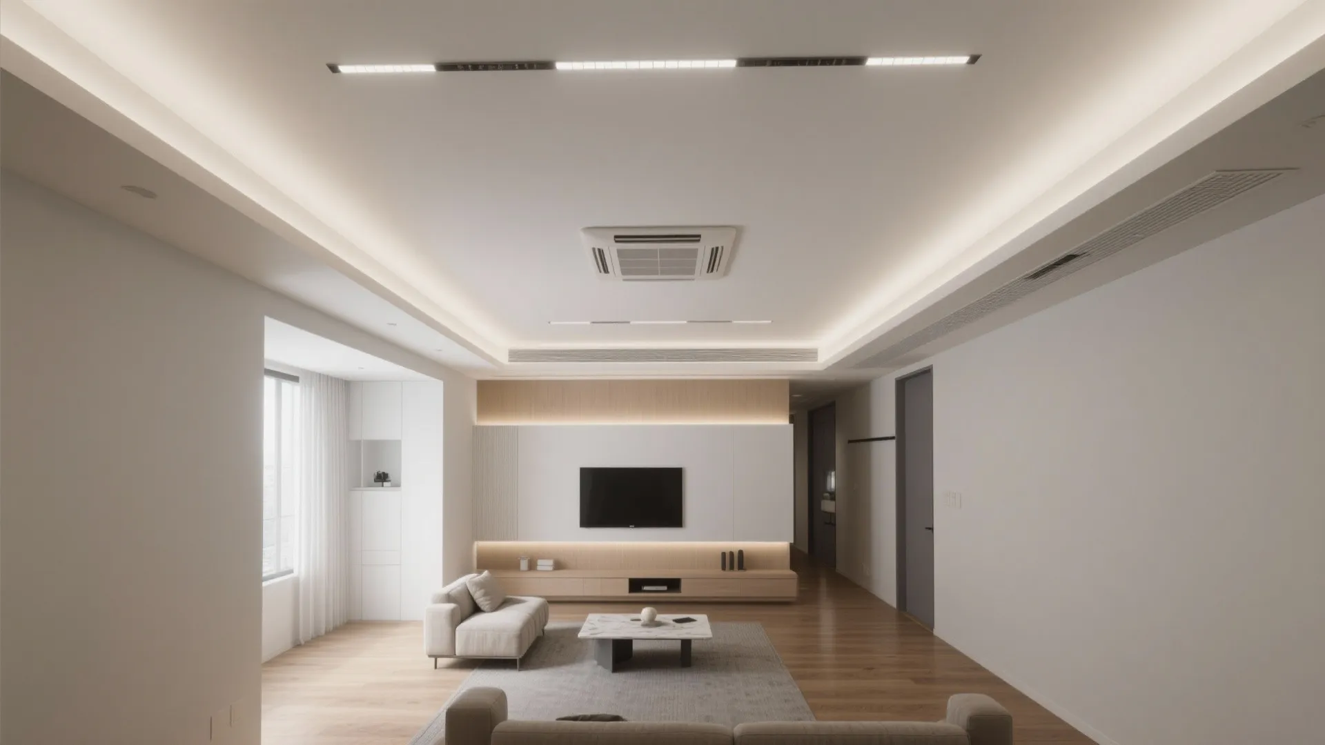 Perimeter Soffit Loop for Airflow and Task Lighting