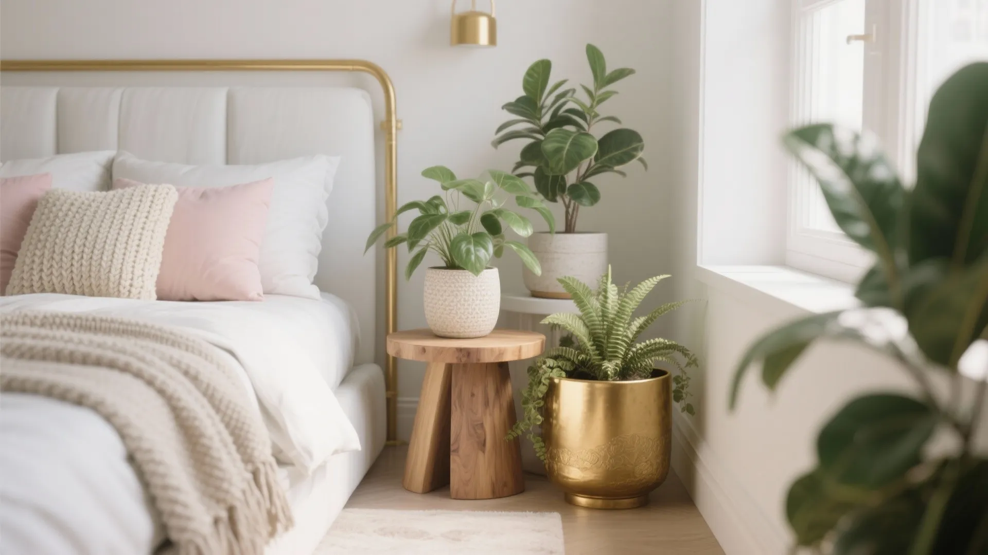 5. Soft accessories and greenery to balance the glam