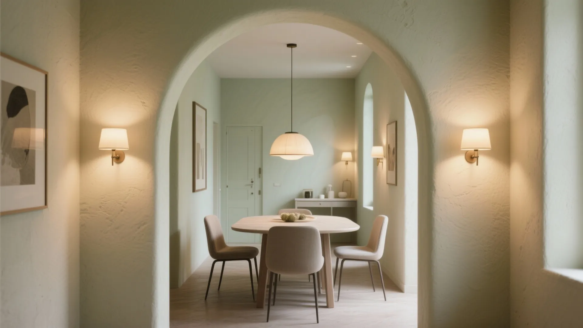 Soft Archway with Layered Lighting