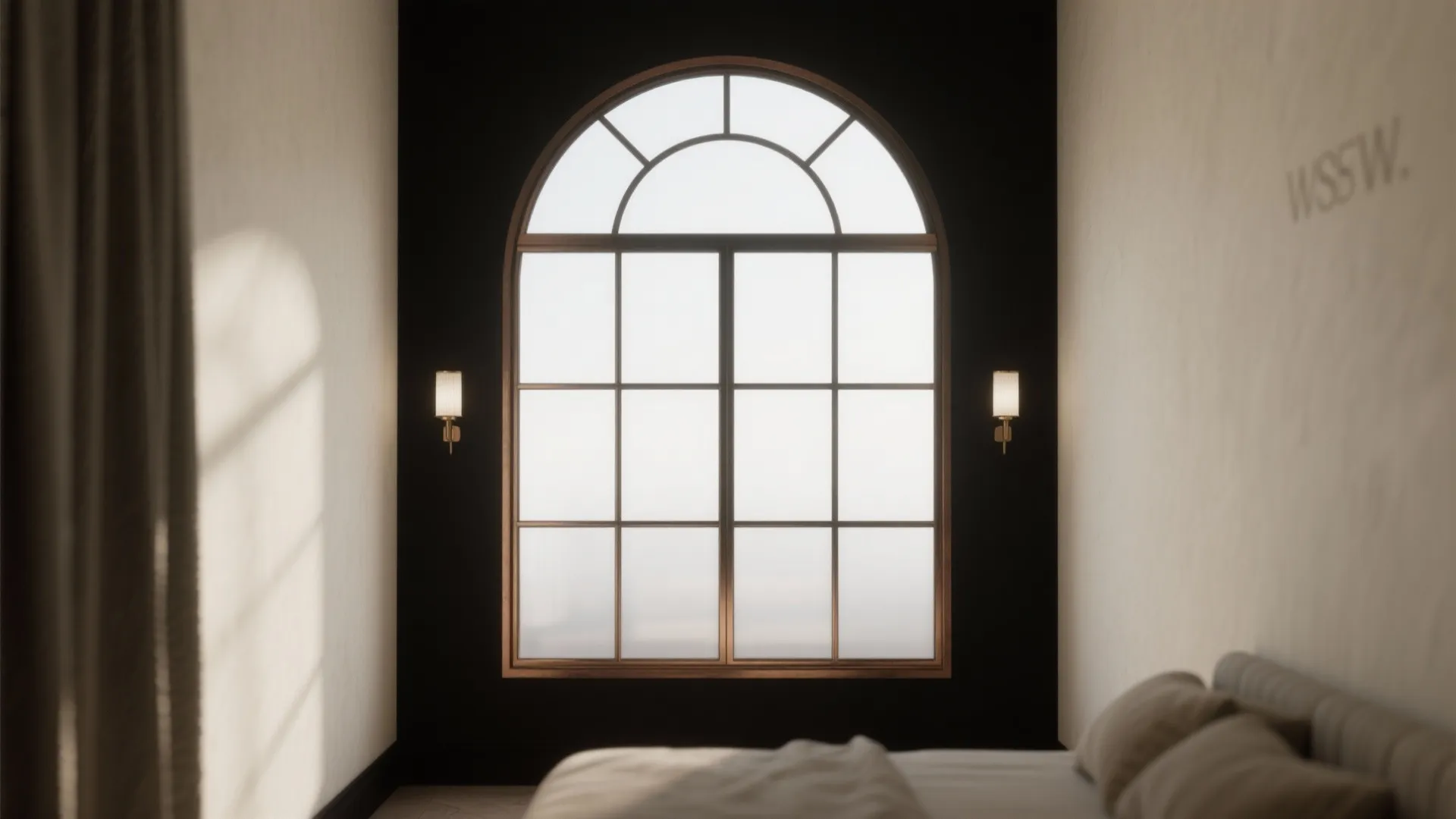 4) Soft arches and divided lights to calm tight rooms
