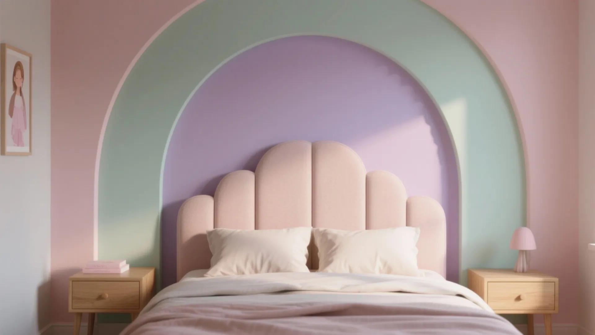 Idea 1: Soft color-blocked arches
