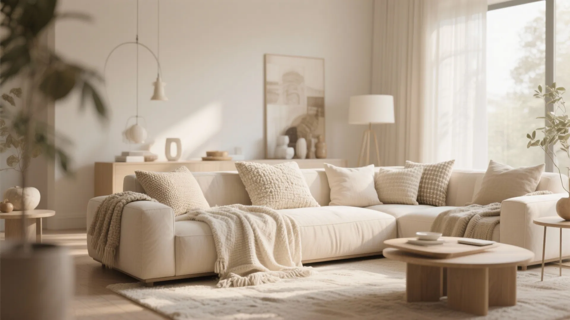 Soft Beige and Layered Textures