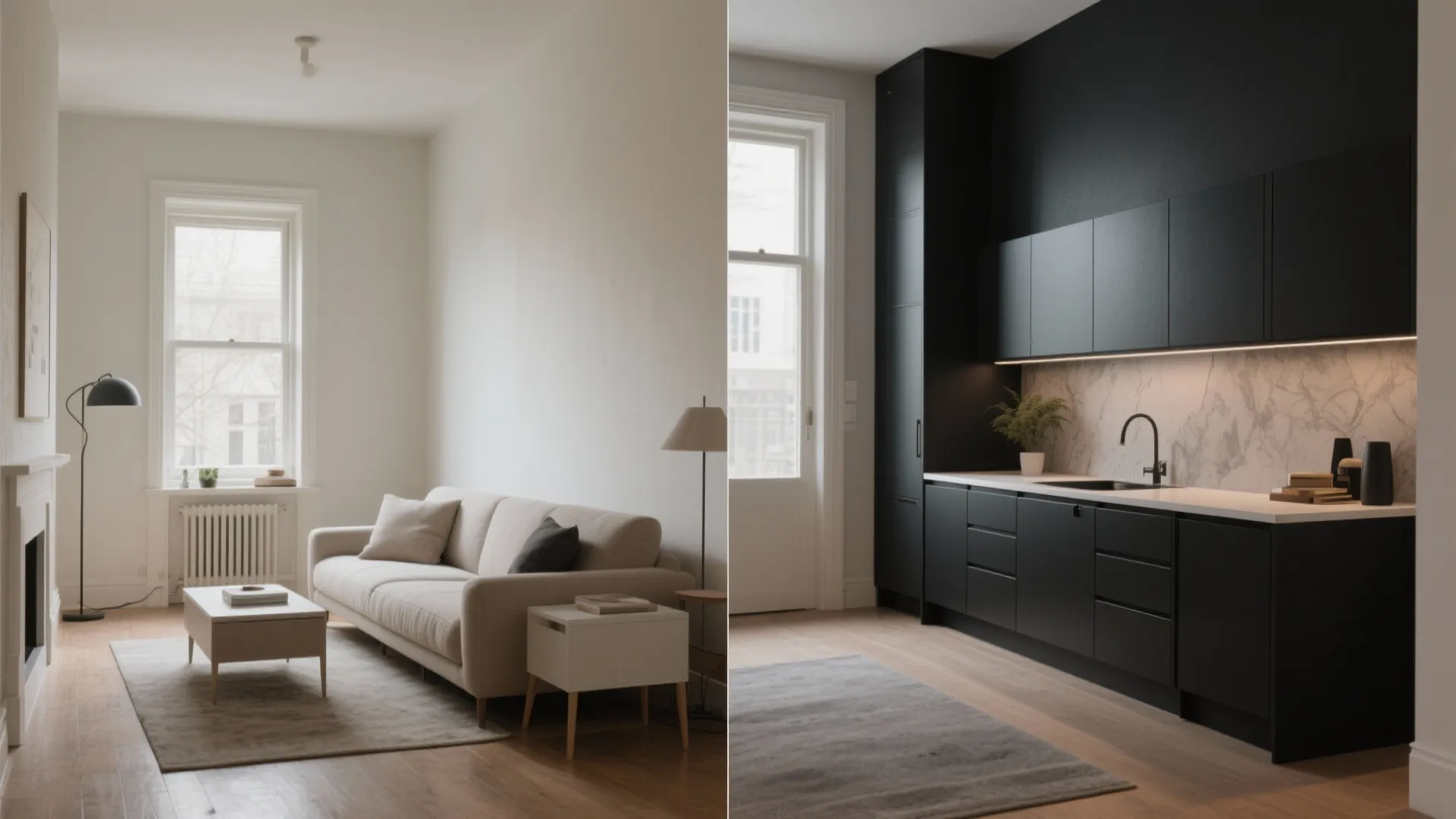 5. Soft Black Anchors for Modern Contrast