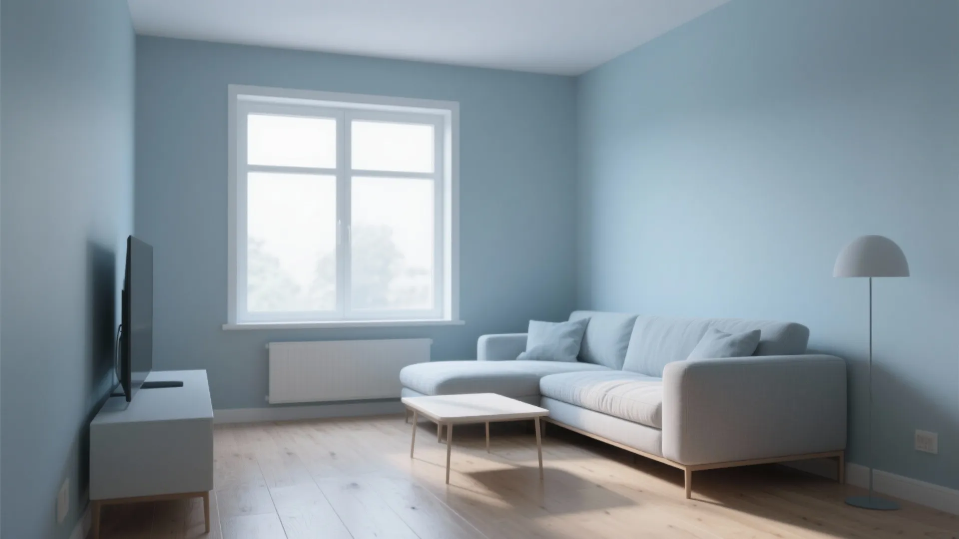 2. Soft blue as a light-reflecting backdrop