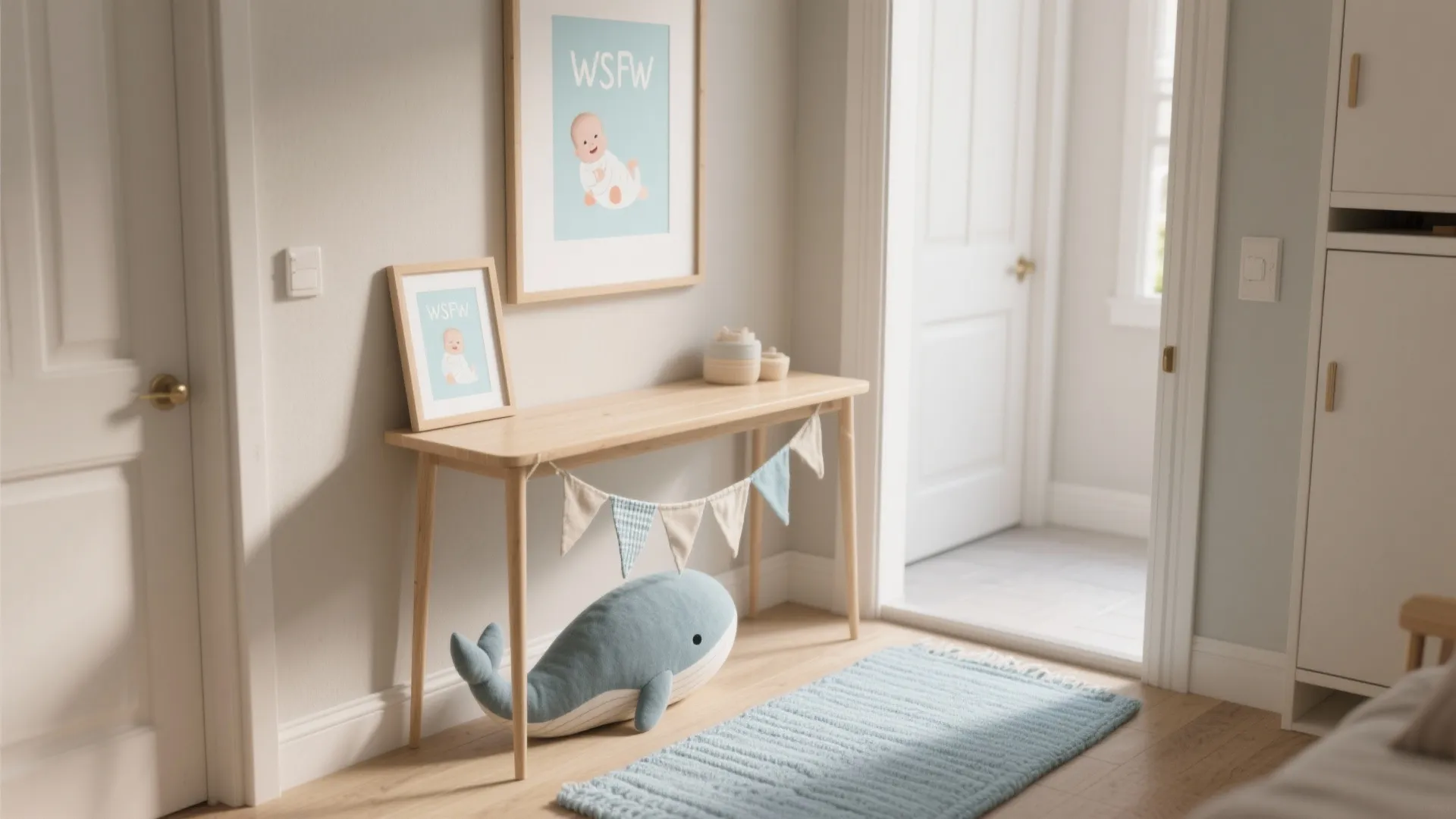 Soft Blue Layered Entry Vignette