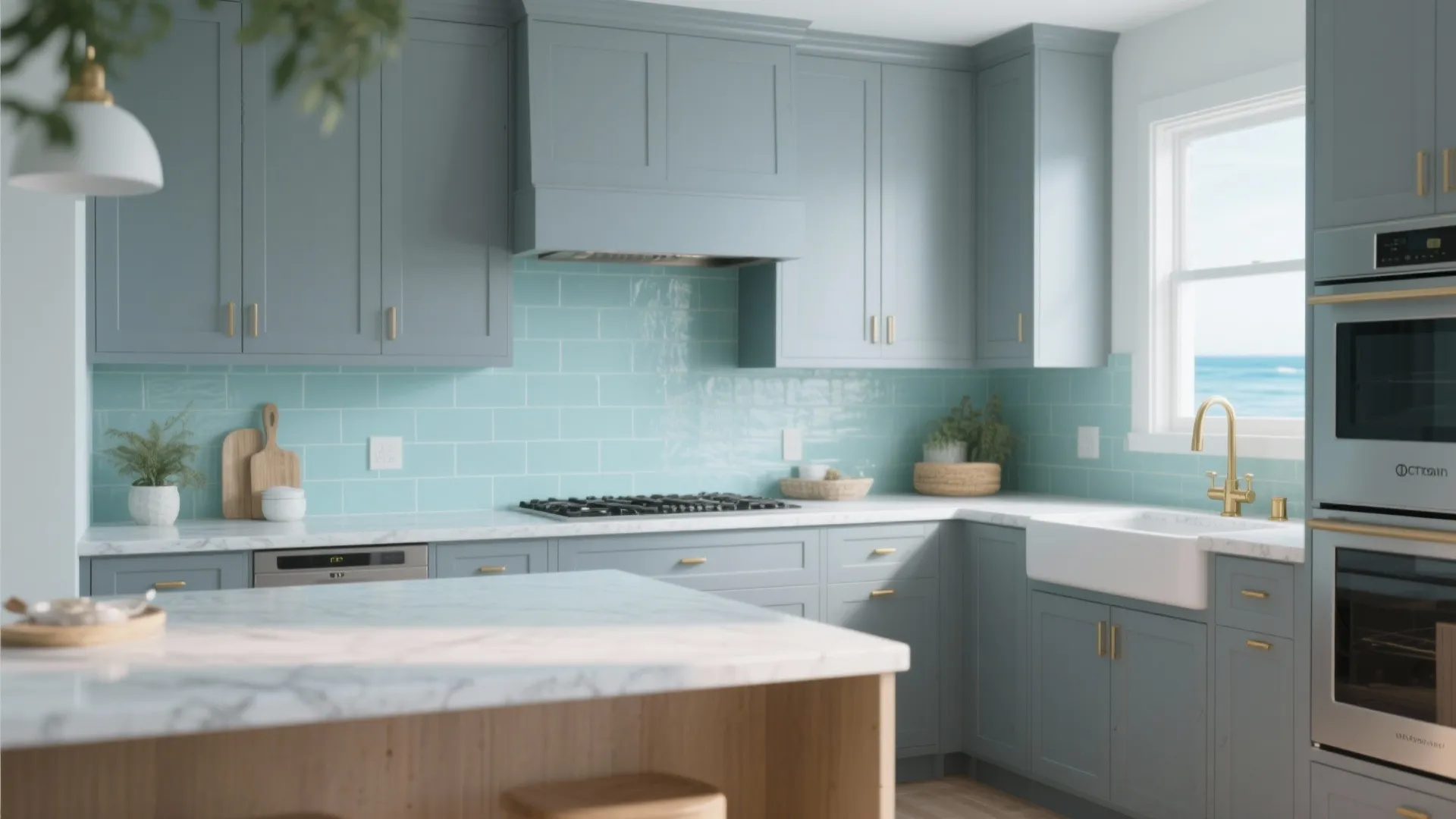 3. Soft blue-green for a calming vibe