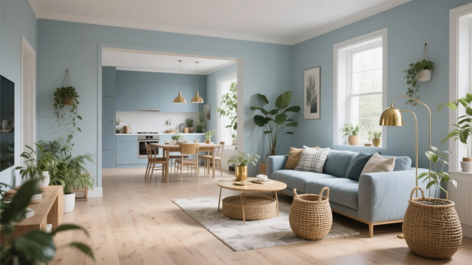 4. Soft blue-grey for calm vibes