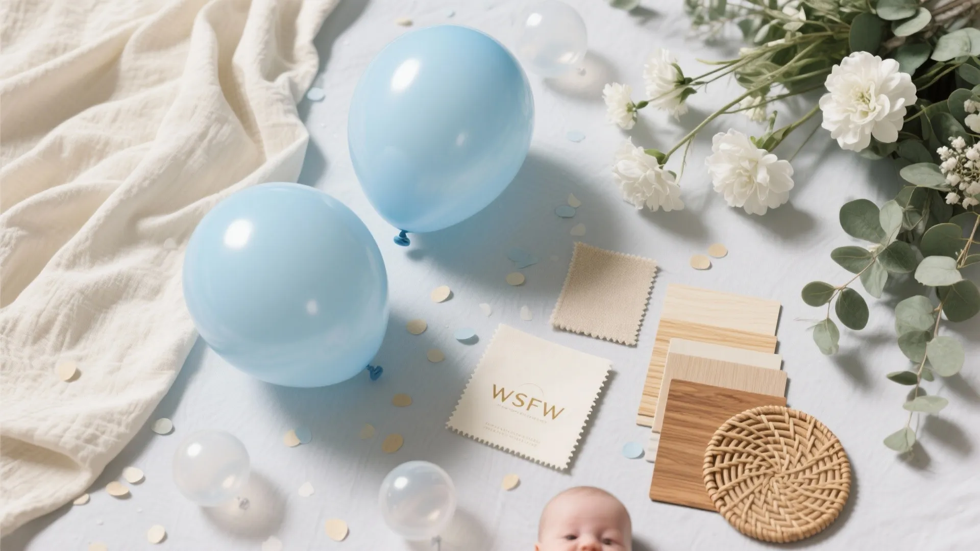 Soft Blues With Cozy Neutrals