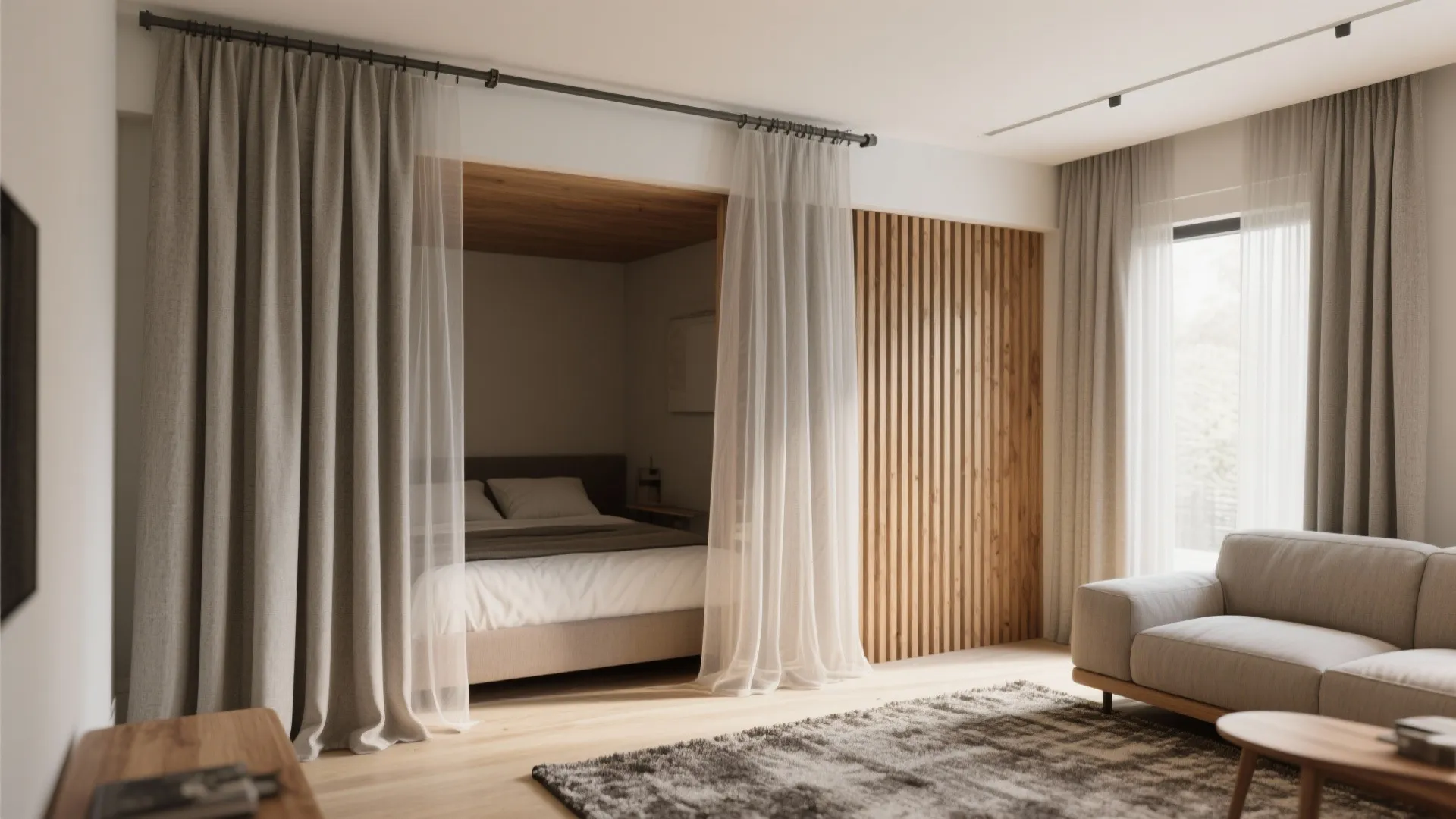 Soft Boundaries: Curtains, Slatted Screens, and Acoustic Layers