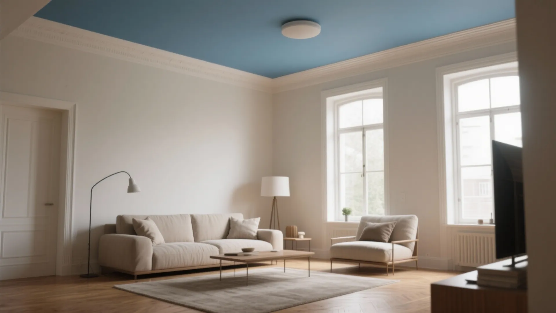 1. Paint the ceiling a soft contrast