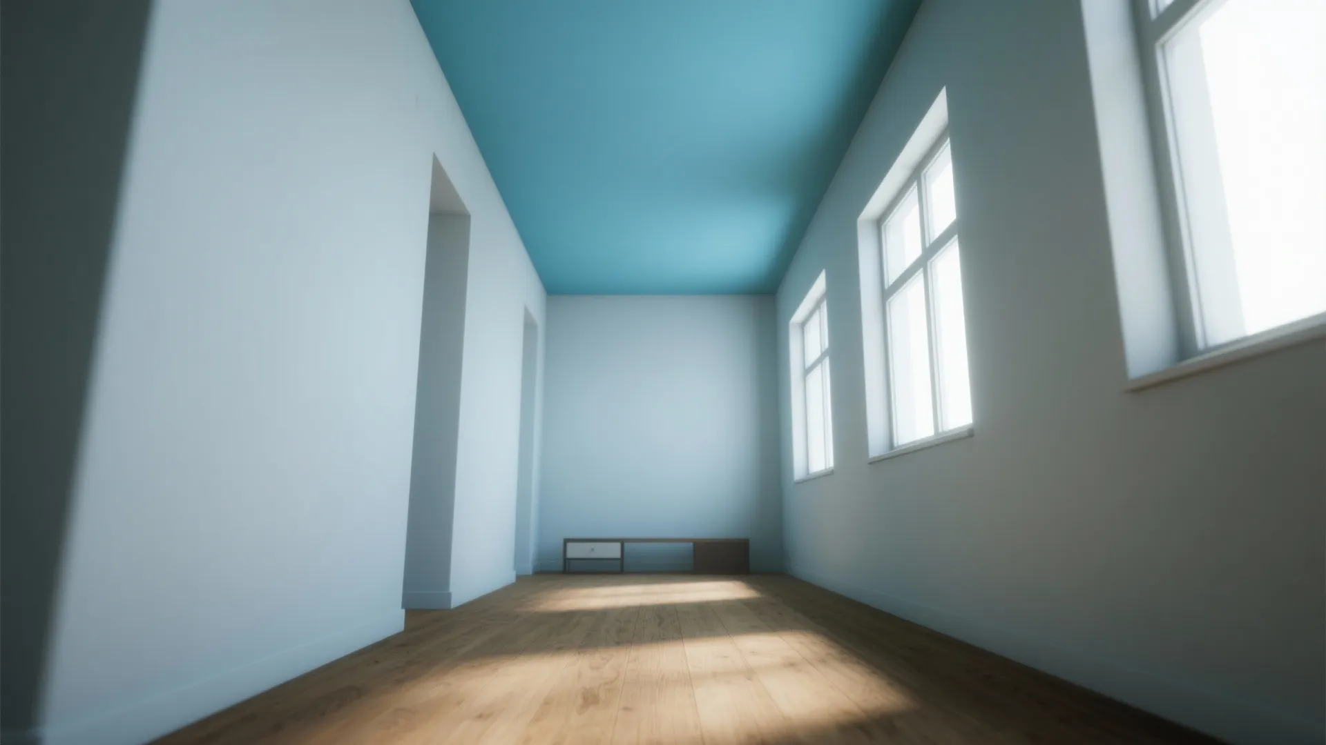 4. Paint the ceiling a soft color to add height