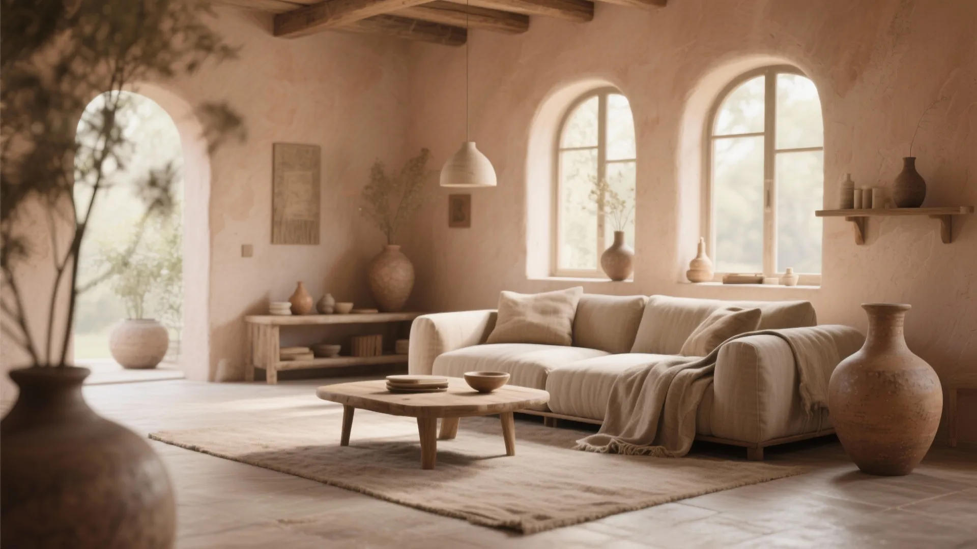 6. Soft Clay Tones for Organic Warmth