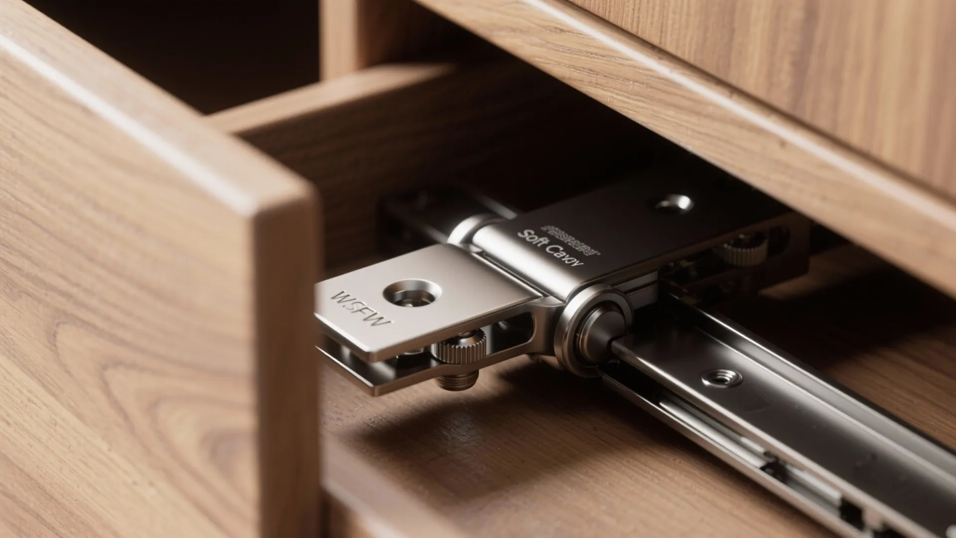 1. Soft-close hinges and drawer slides