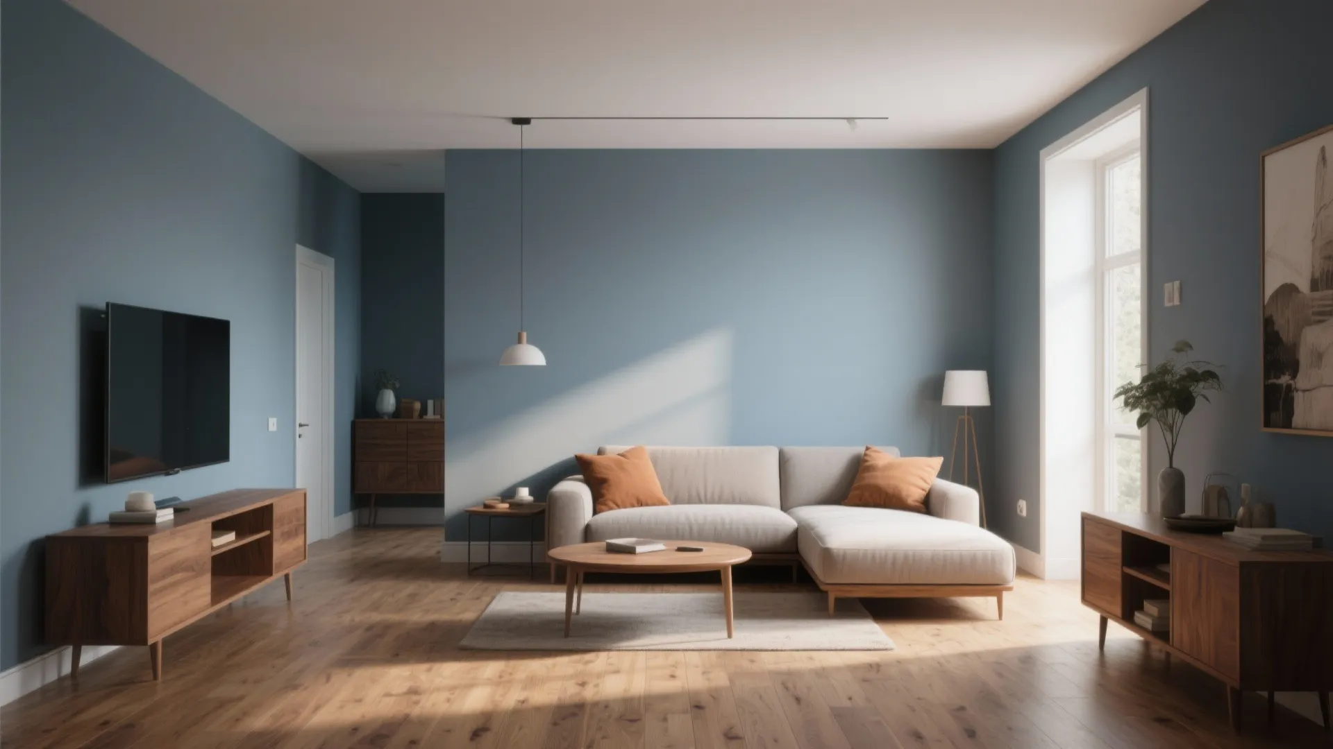 1. Soft Contrast with Warm Wood