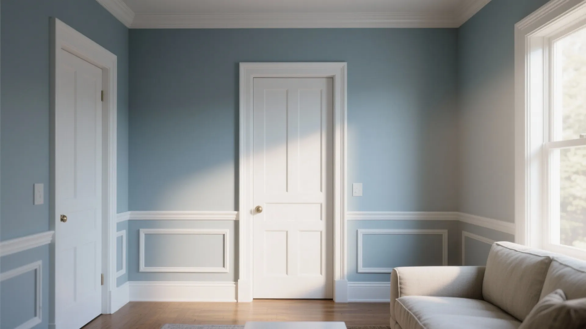 1. Soft Contrast with White Trim