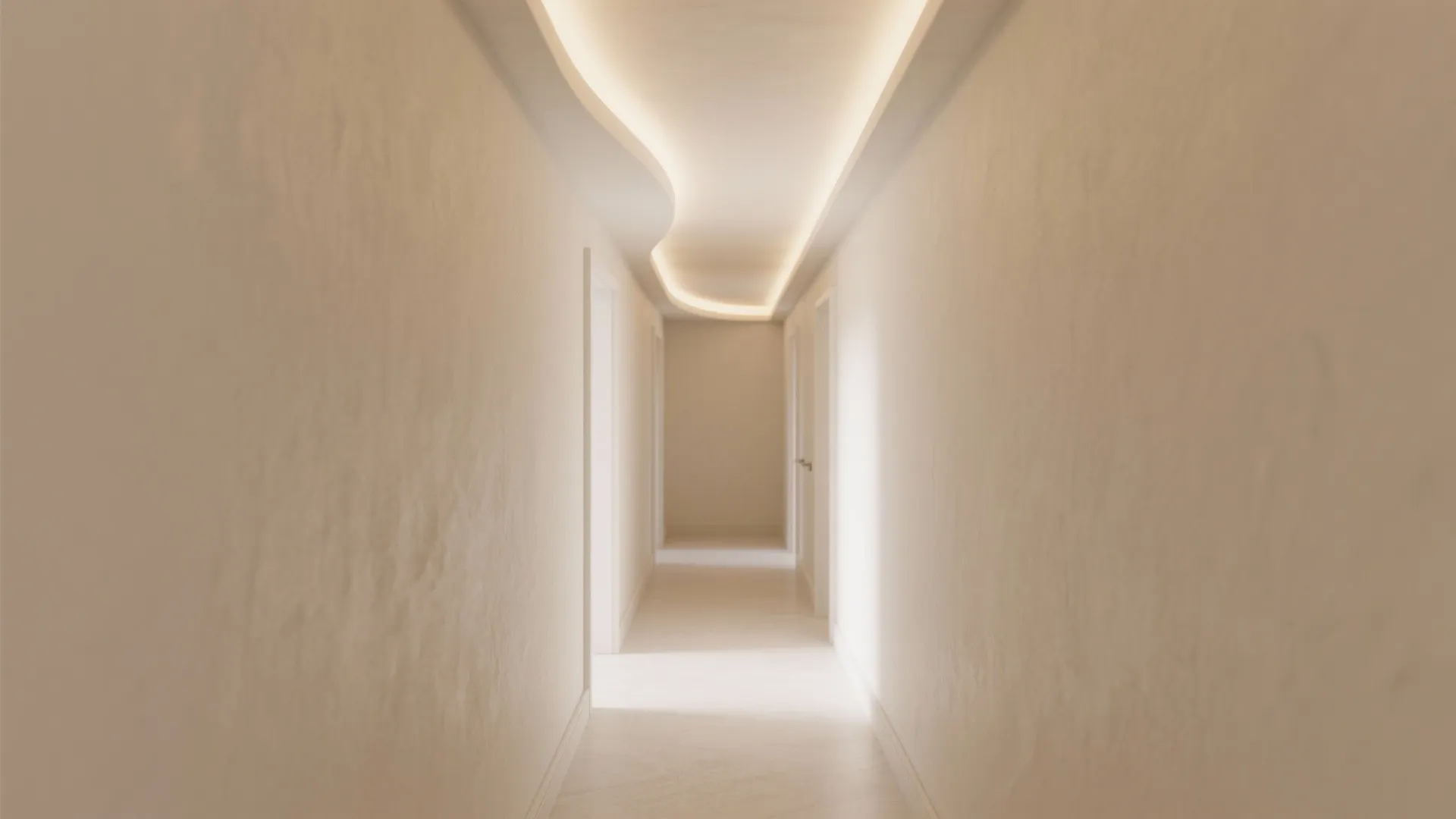 Softly Curved Ceilings With Concealed Lighting