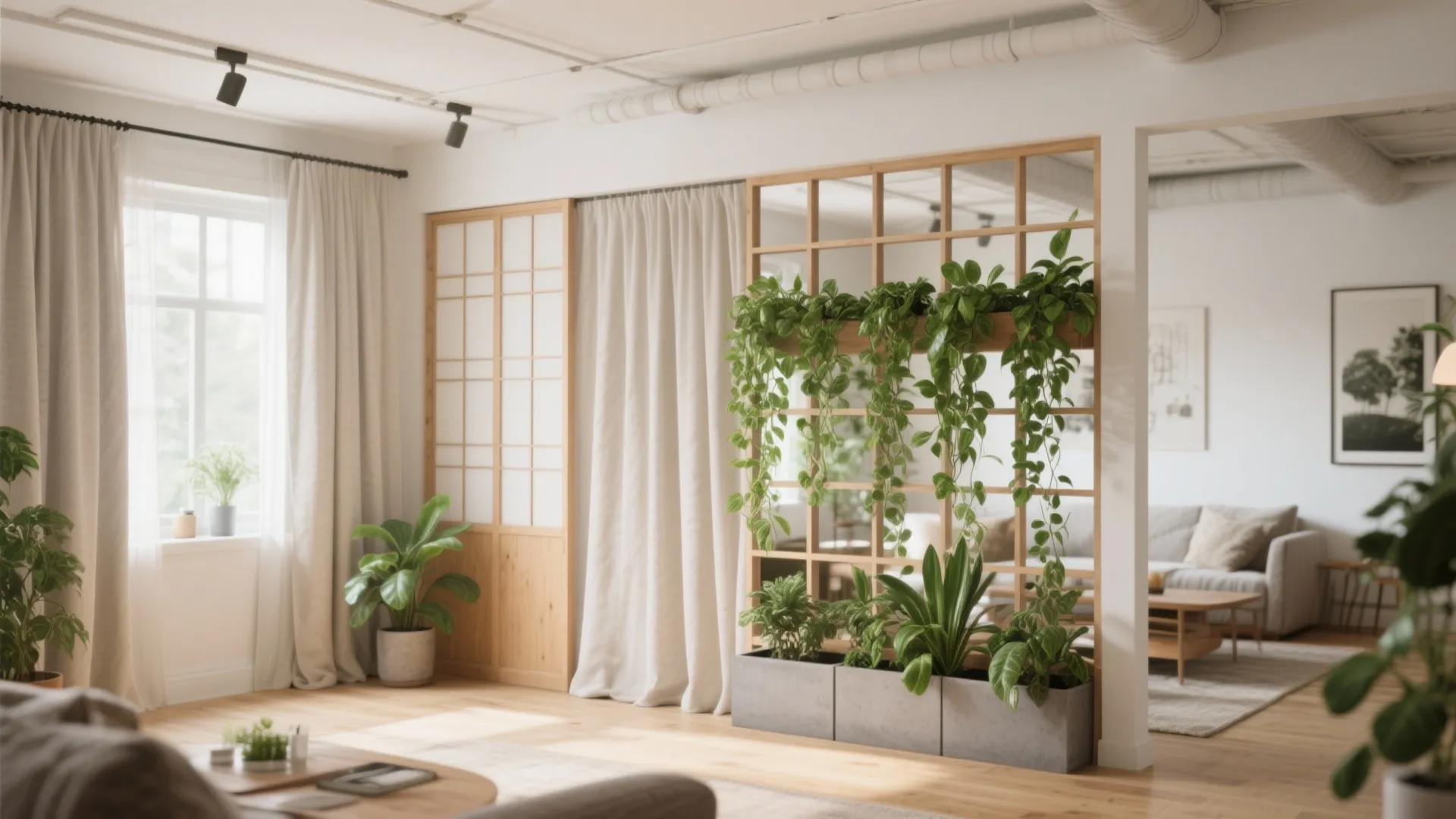 Soft Partitions: Curtains, Screens, and Greenery