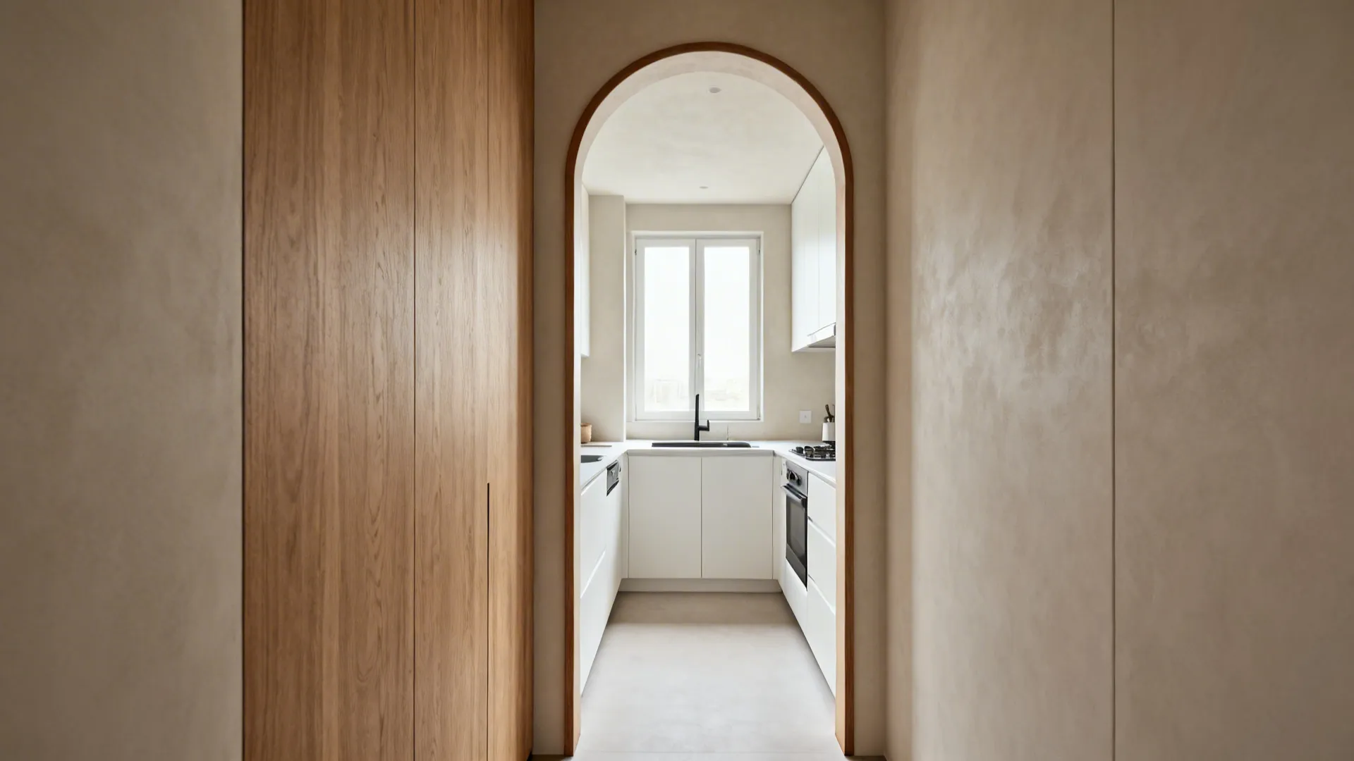 Soft-Curve Arch With Framed Opening