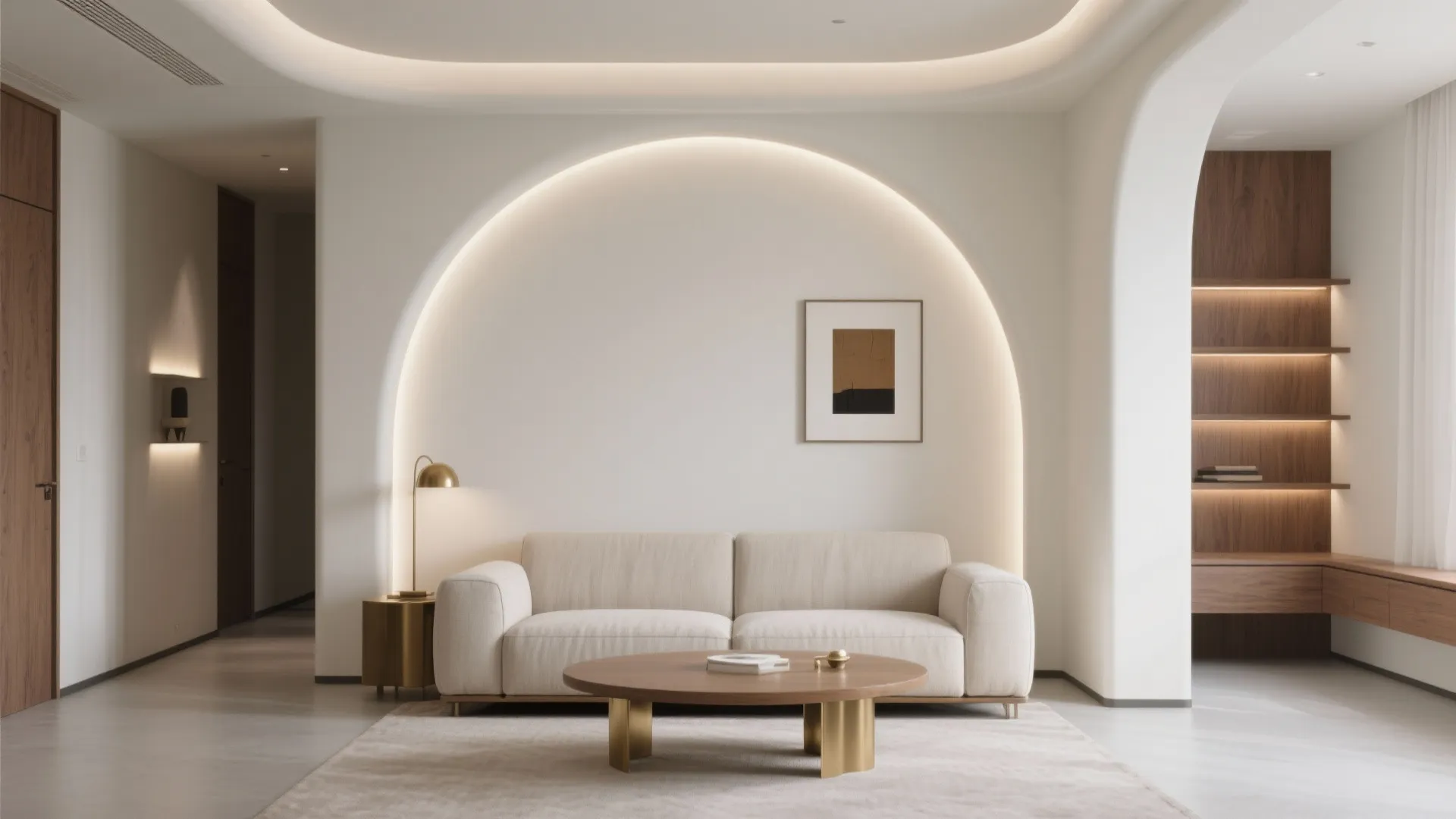 Soft Curves and Arcs for Small Living Rooms