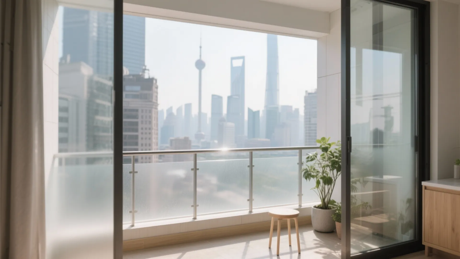 Soft-etched Panels for Daylight Privacy