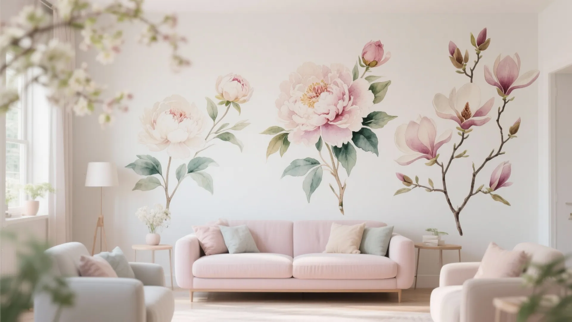 5. Soft Floral Artwork