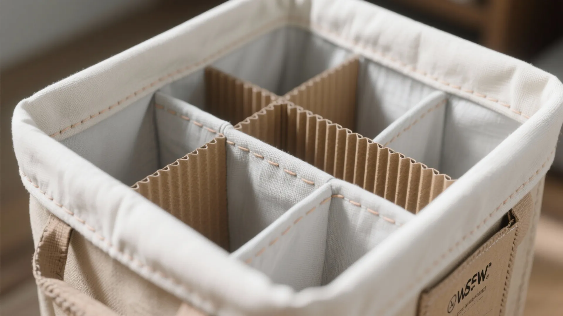 1. Soft Foldable Baskets with Internal Dividers