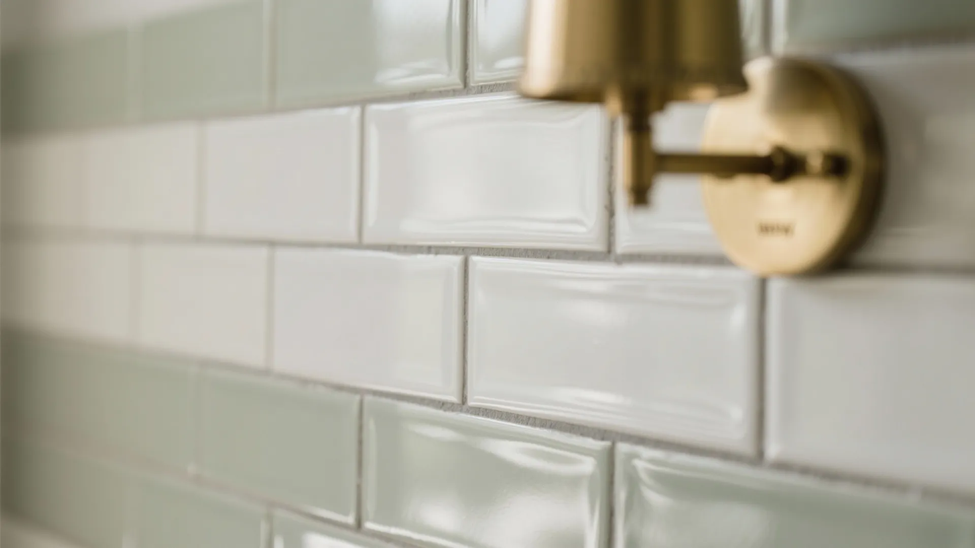Light-bouncing glazed tiles in soft tones