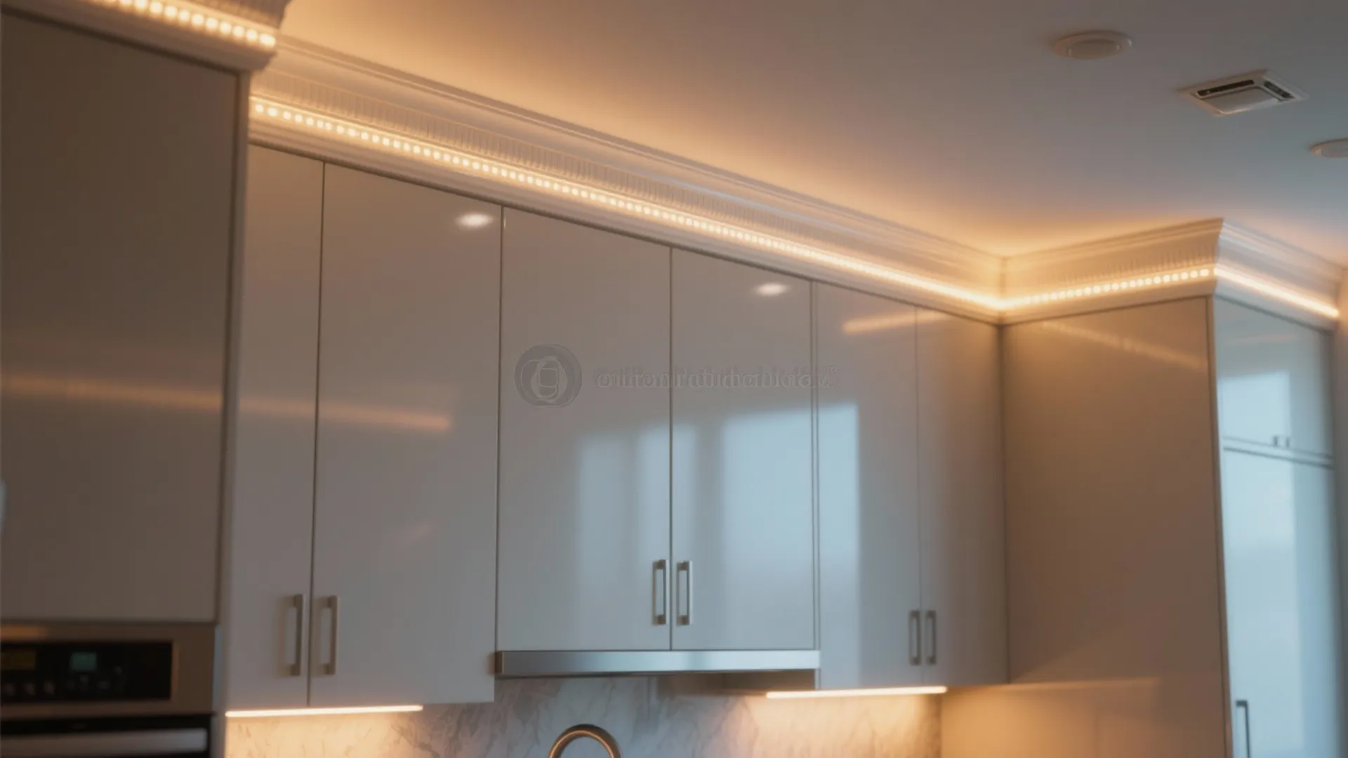 2. Soft glow lighting to lift the ceiling