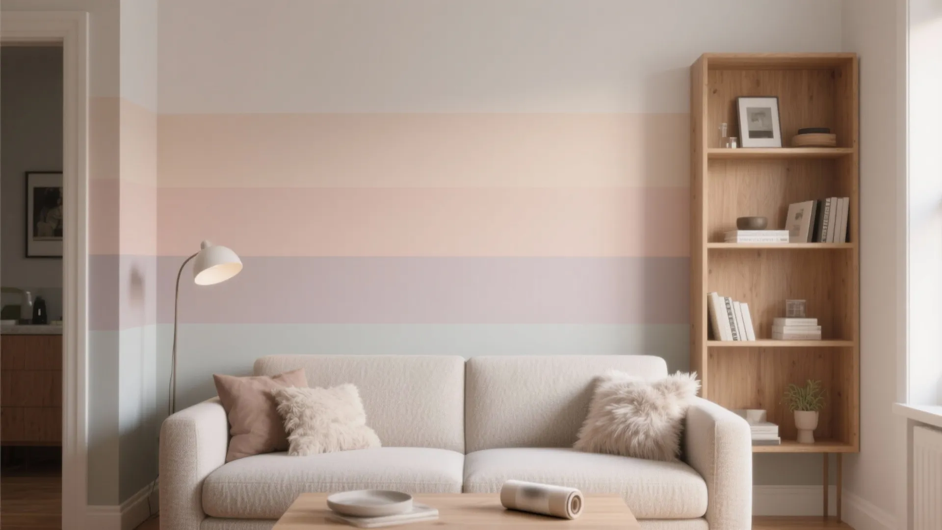1. Soft Gradient Accent Wall