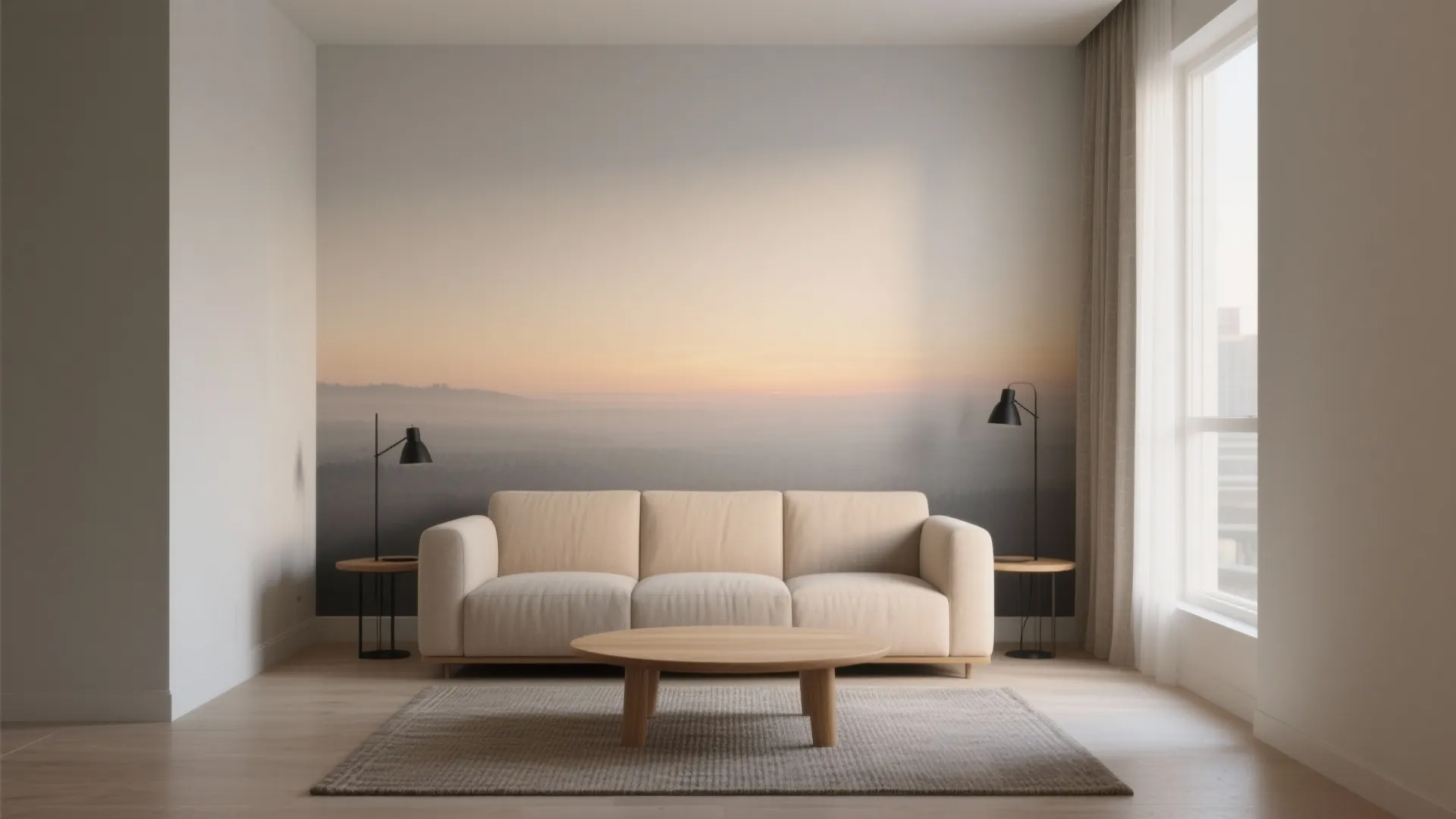 Soft Gradient Murals for Visual Calm