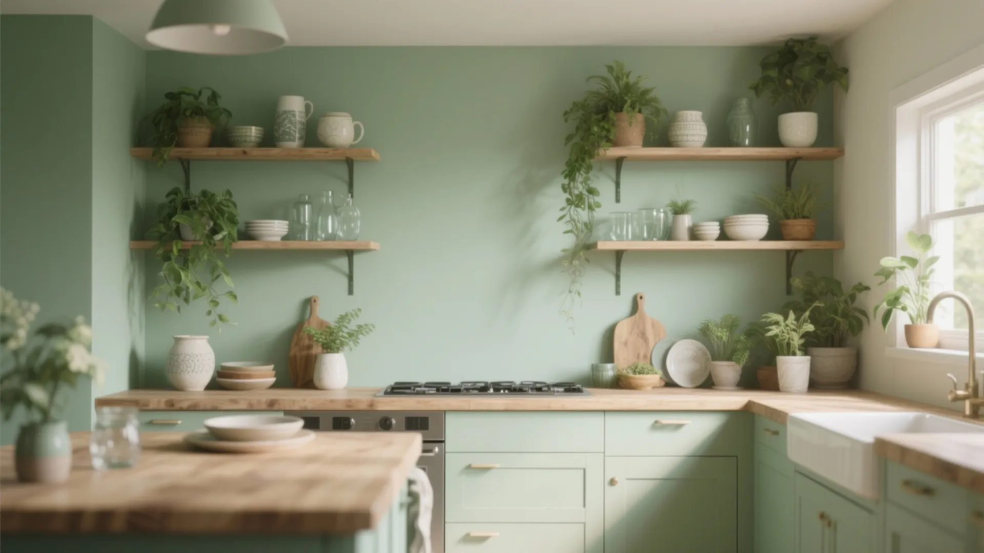 5. Soft Green for a Calm Vibe