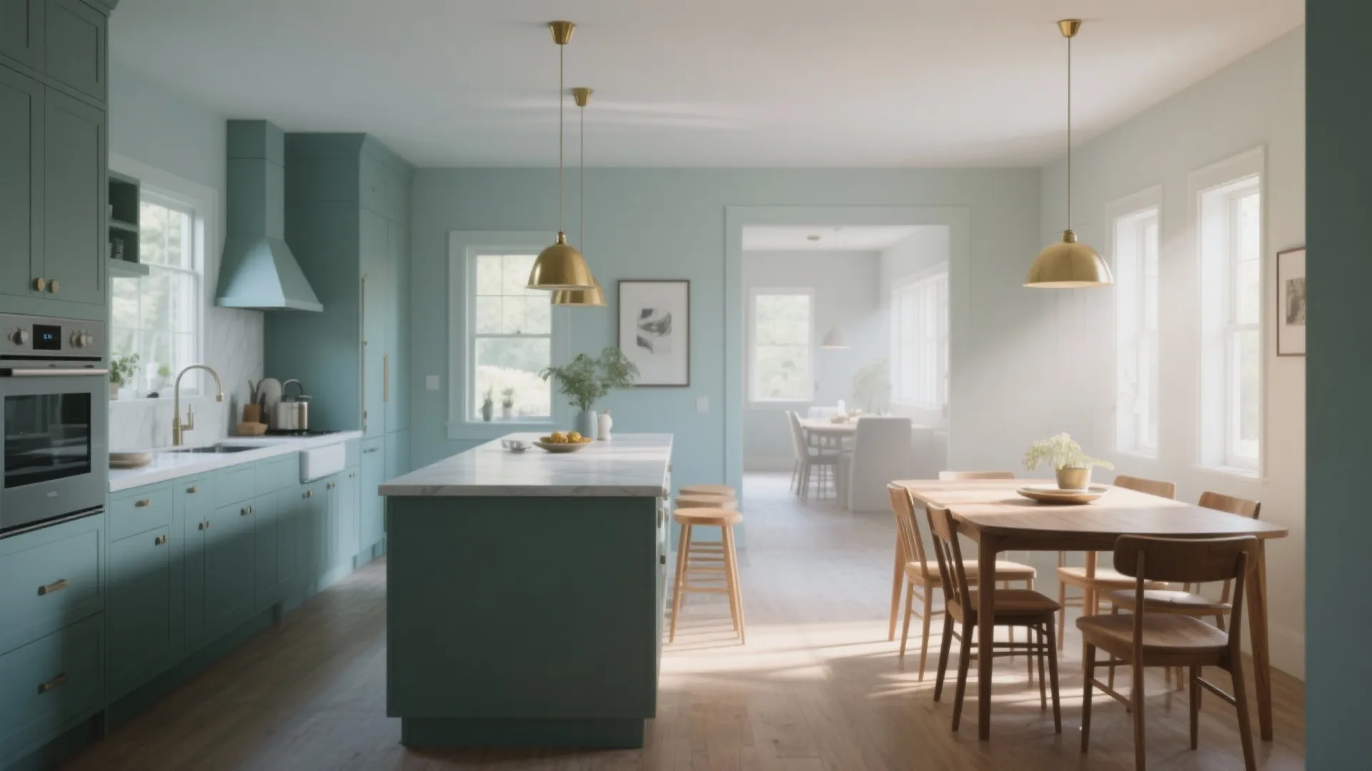 4. Soft green or blue for a fresh calm