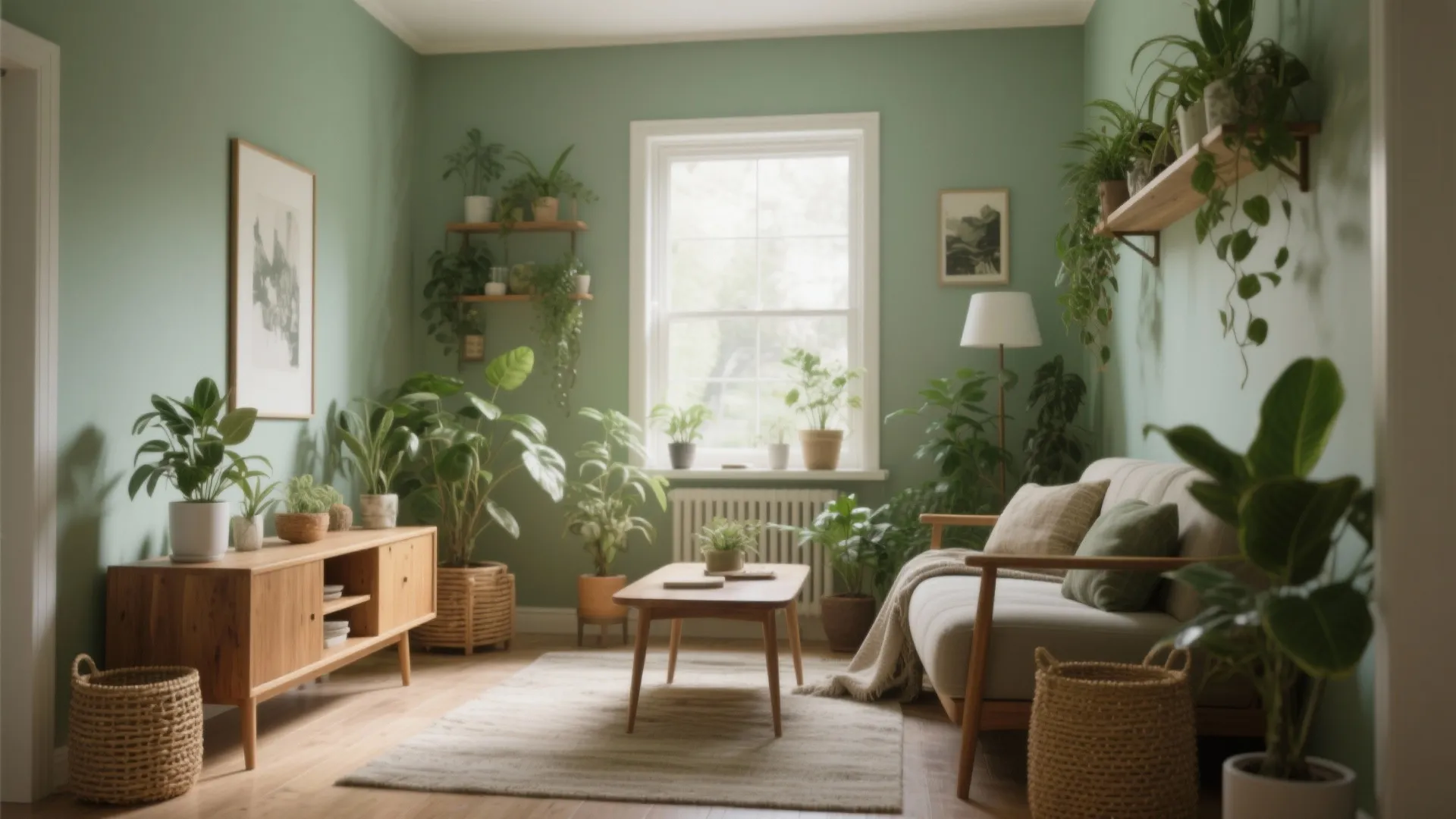 2. Soft Greens for a Touch of Nature