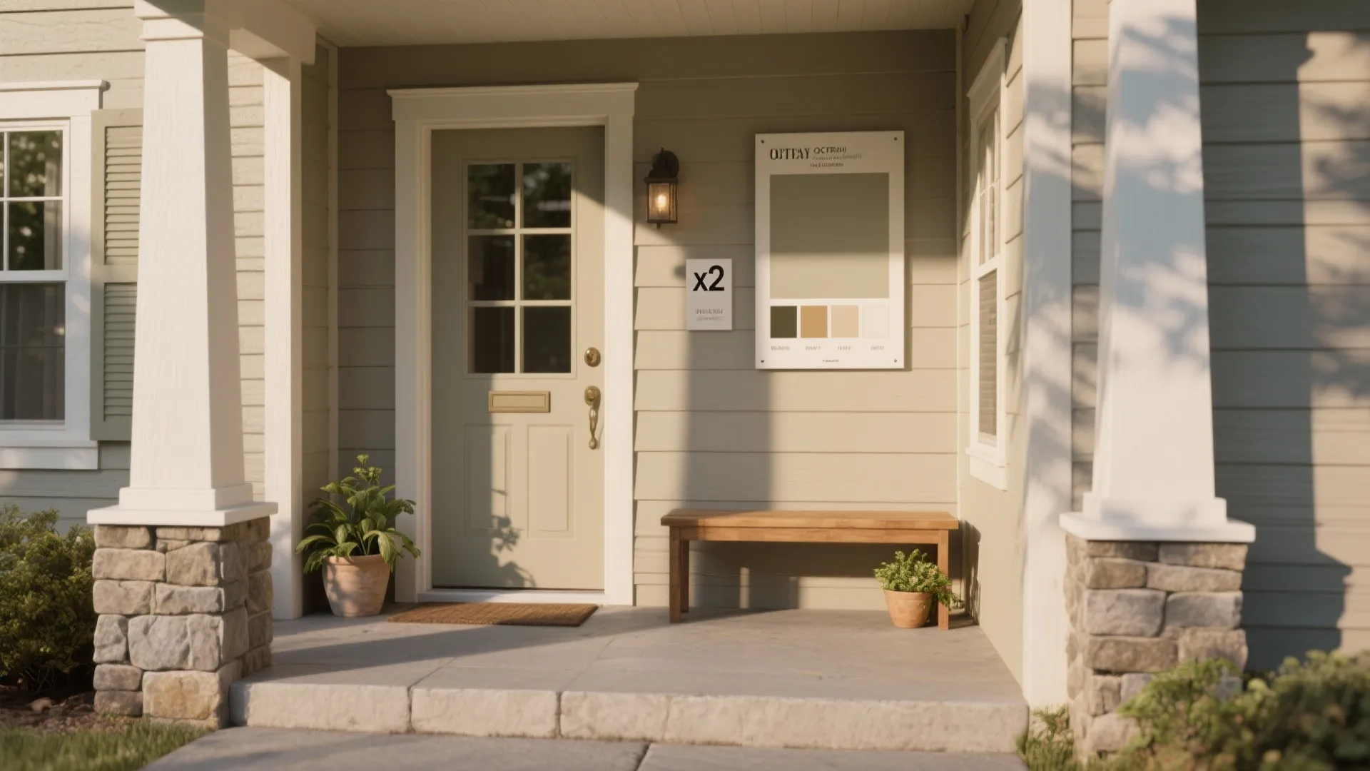 1. Soft Greige for a Warm Welcome