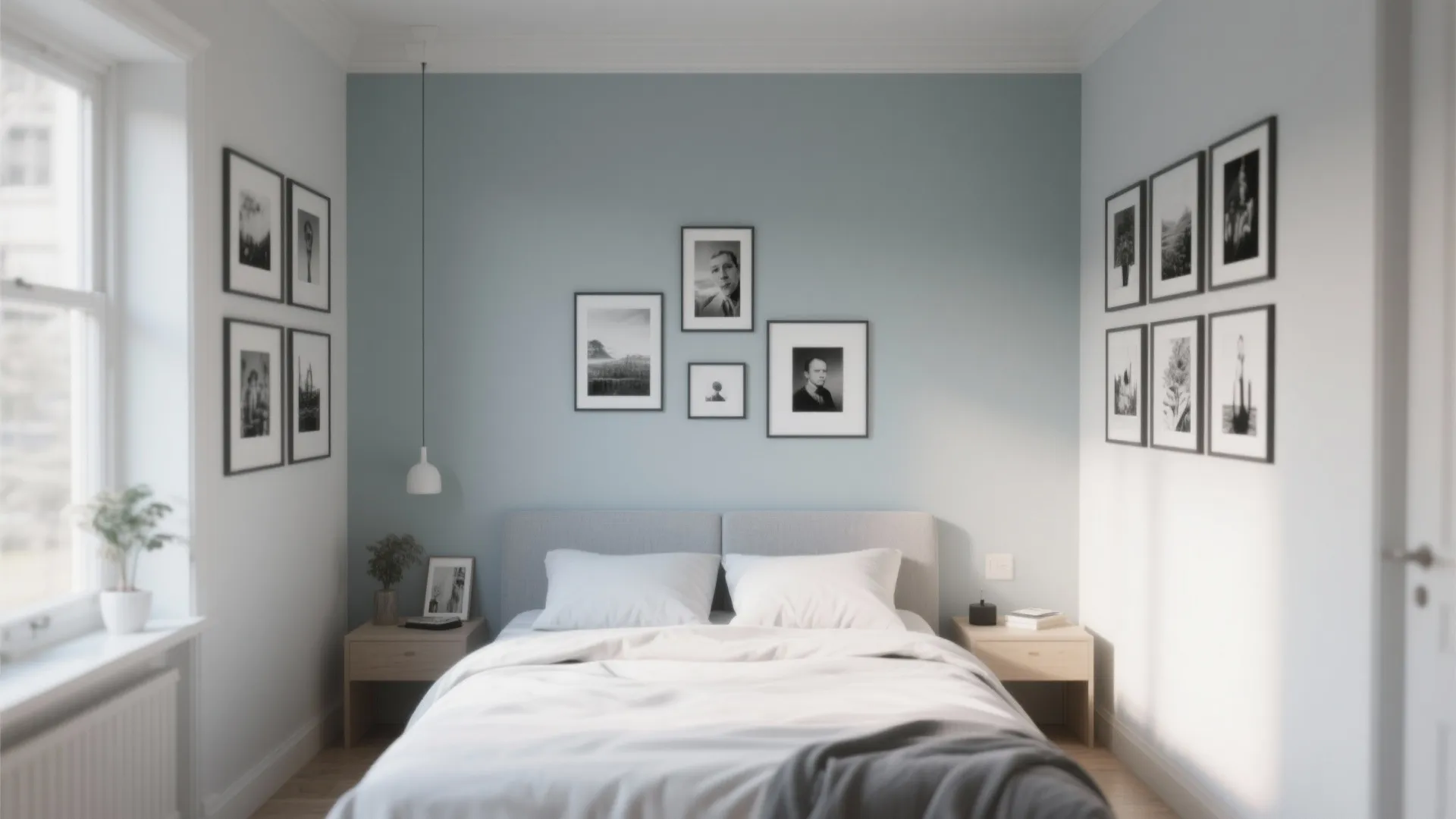 4. Soft Grey Accent Wall